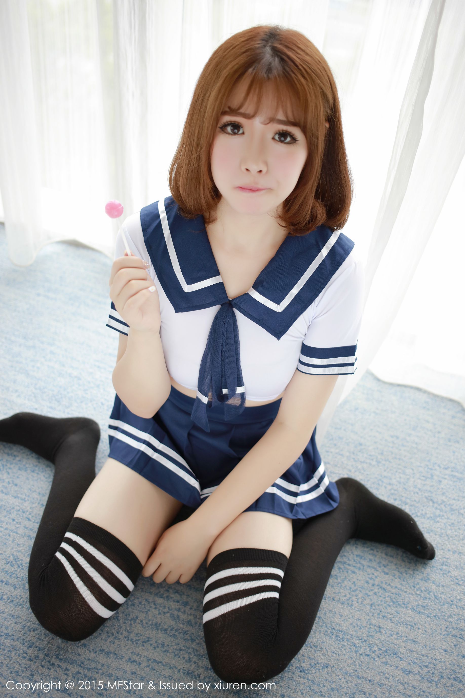 徐cake 《性感水手服+粉色抹胸连体服》 模范学院 Vol.020插图9