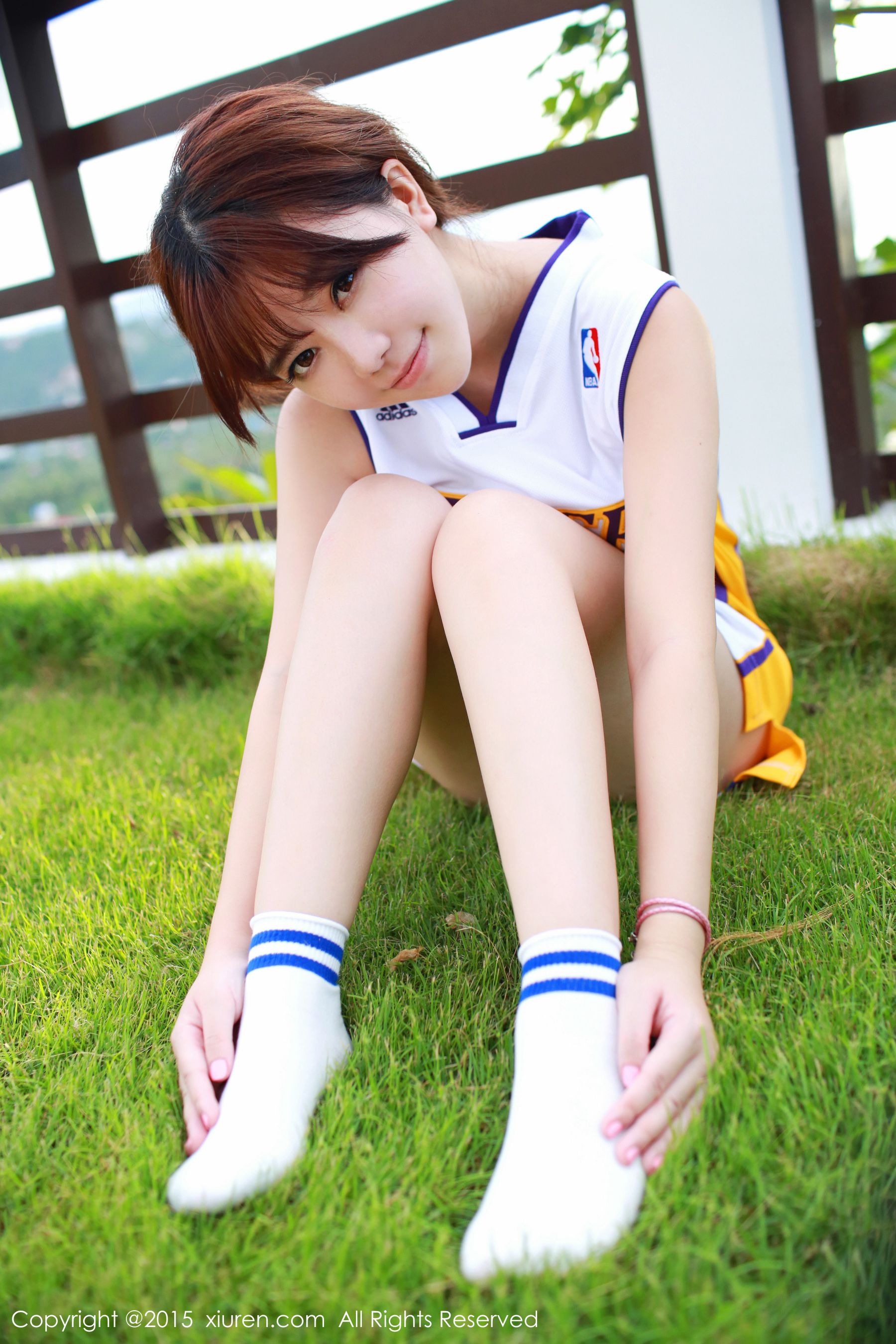 刘飞儿Faye《科比篮球服+布条内衣》 秀人网 No.452插图4