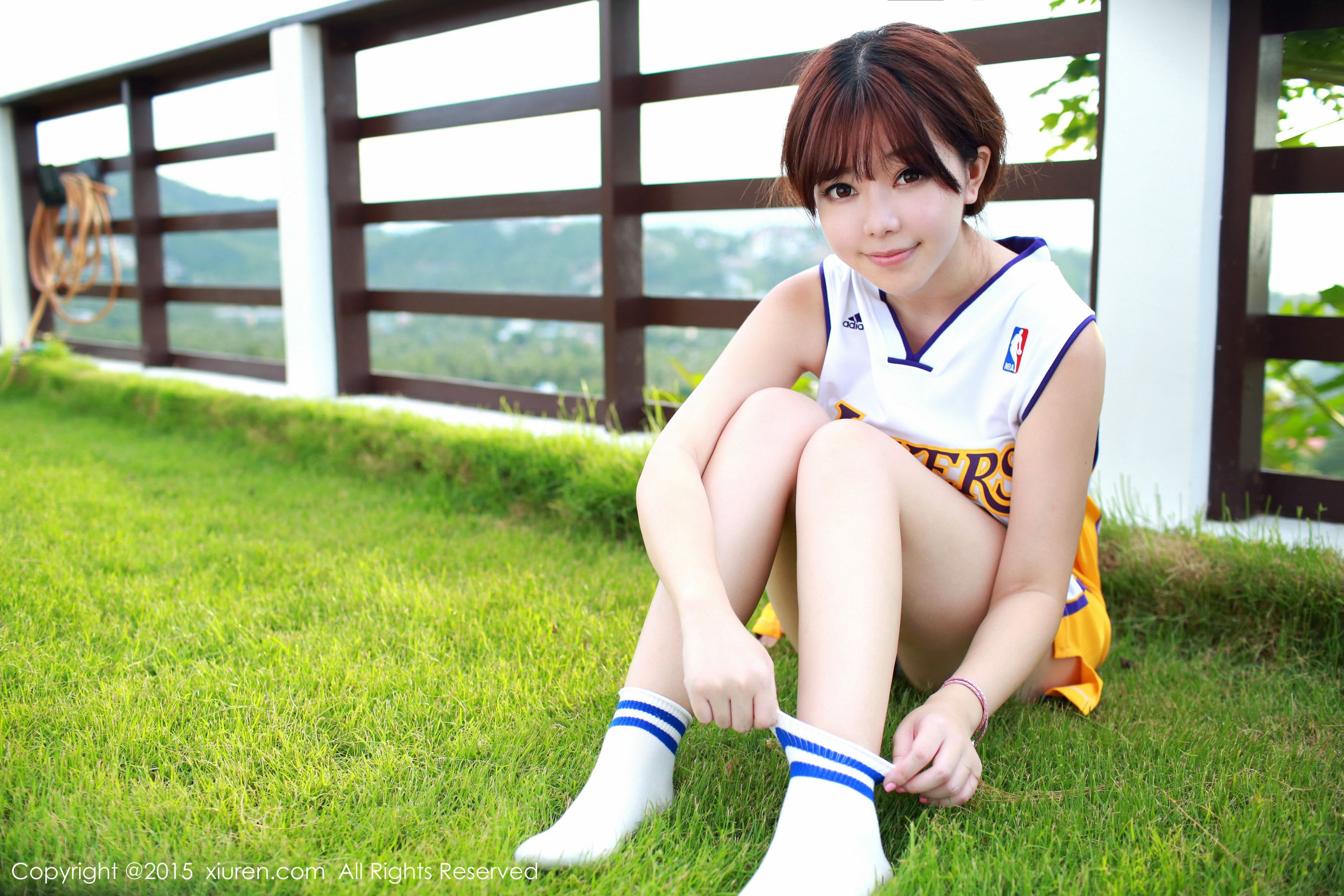 刘飞儿Faye《科比篮球服+布条内衣》 秀人网 No.452插图6