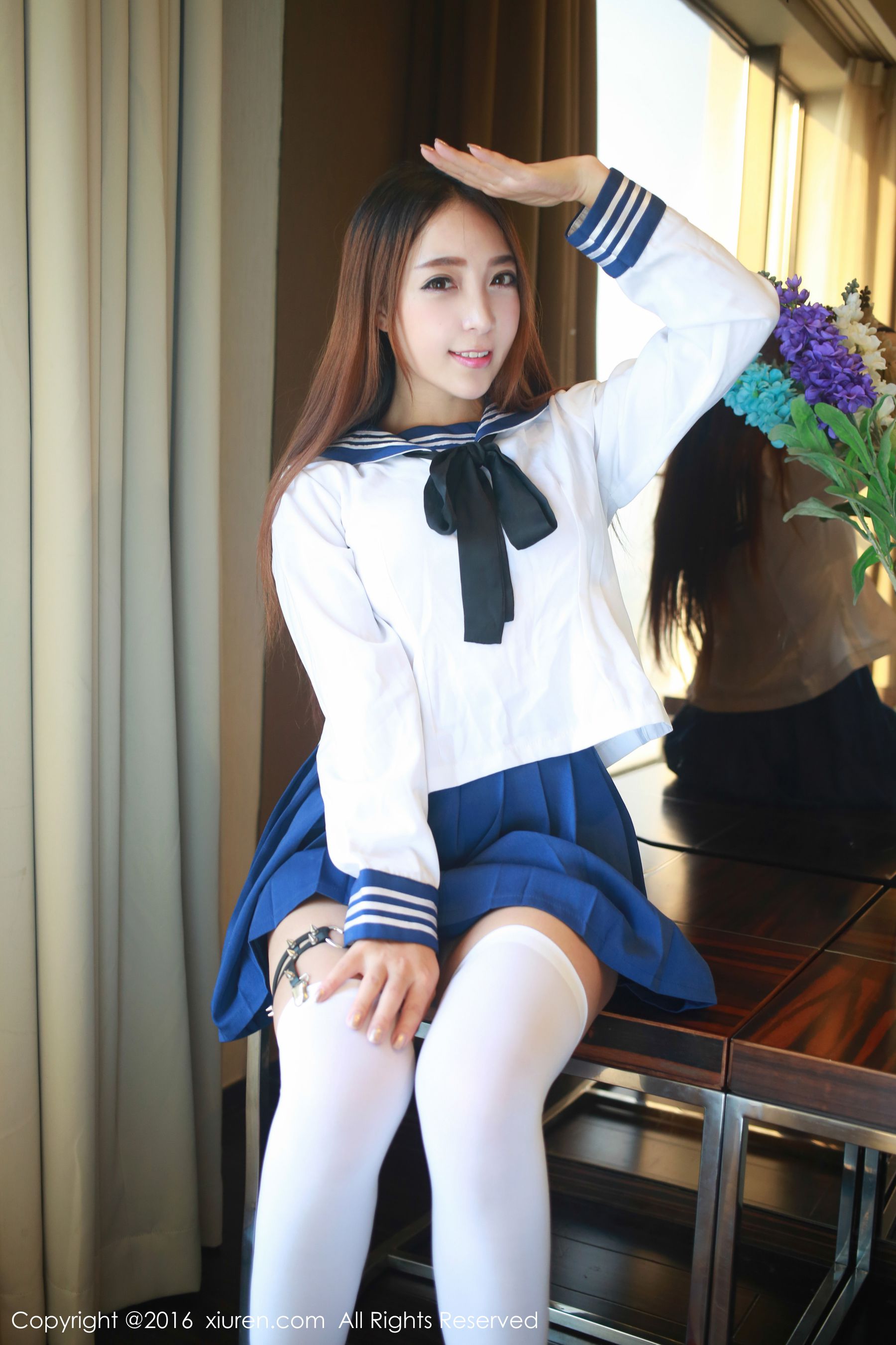 黄歆苑《学生装制服诱惑+抹胸内衣》 秀人网 No.486插图6