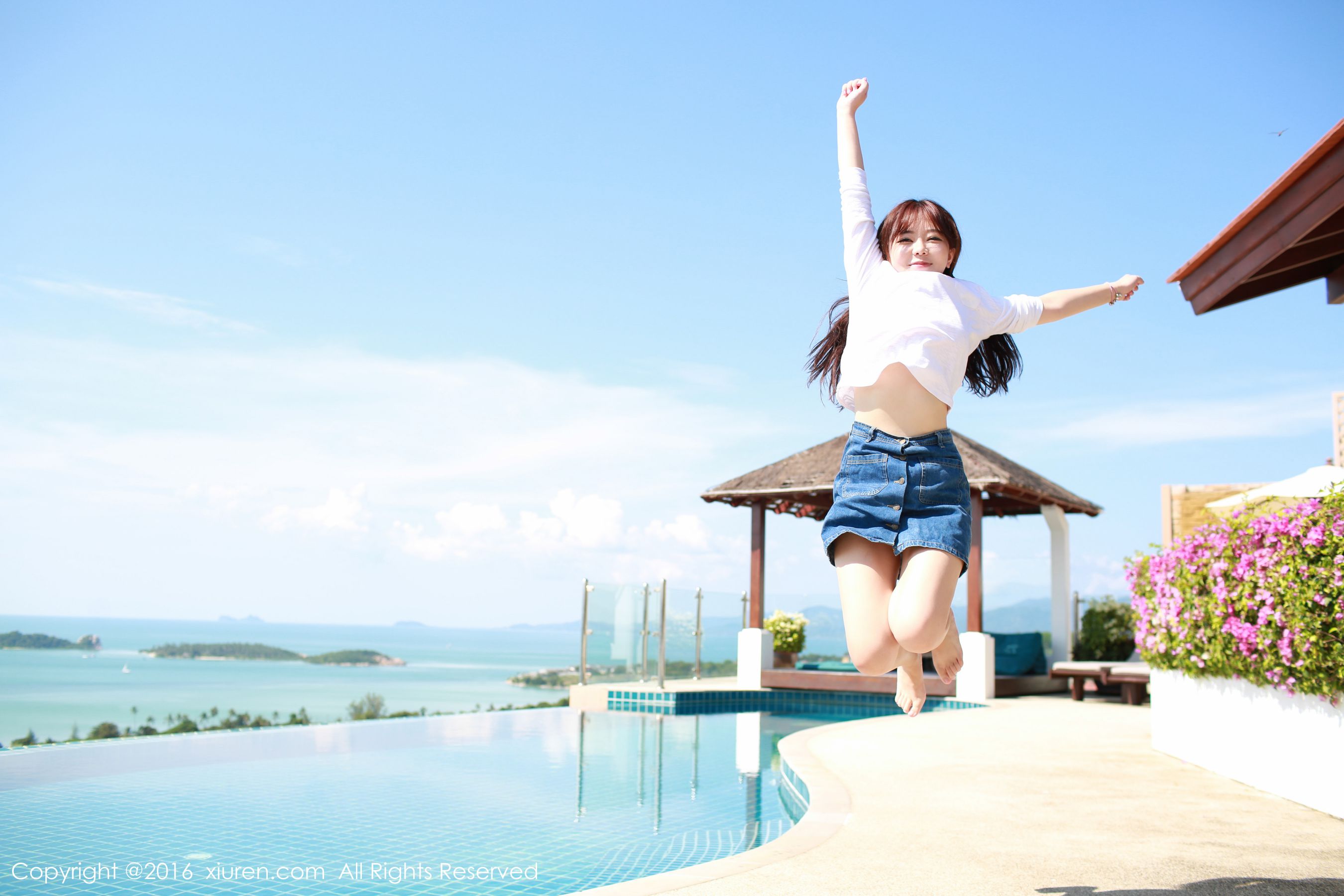 刘飞儿Faye《西瓜+牛仔超短裙+针织内衣》 秀人网 No.490插图6