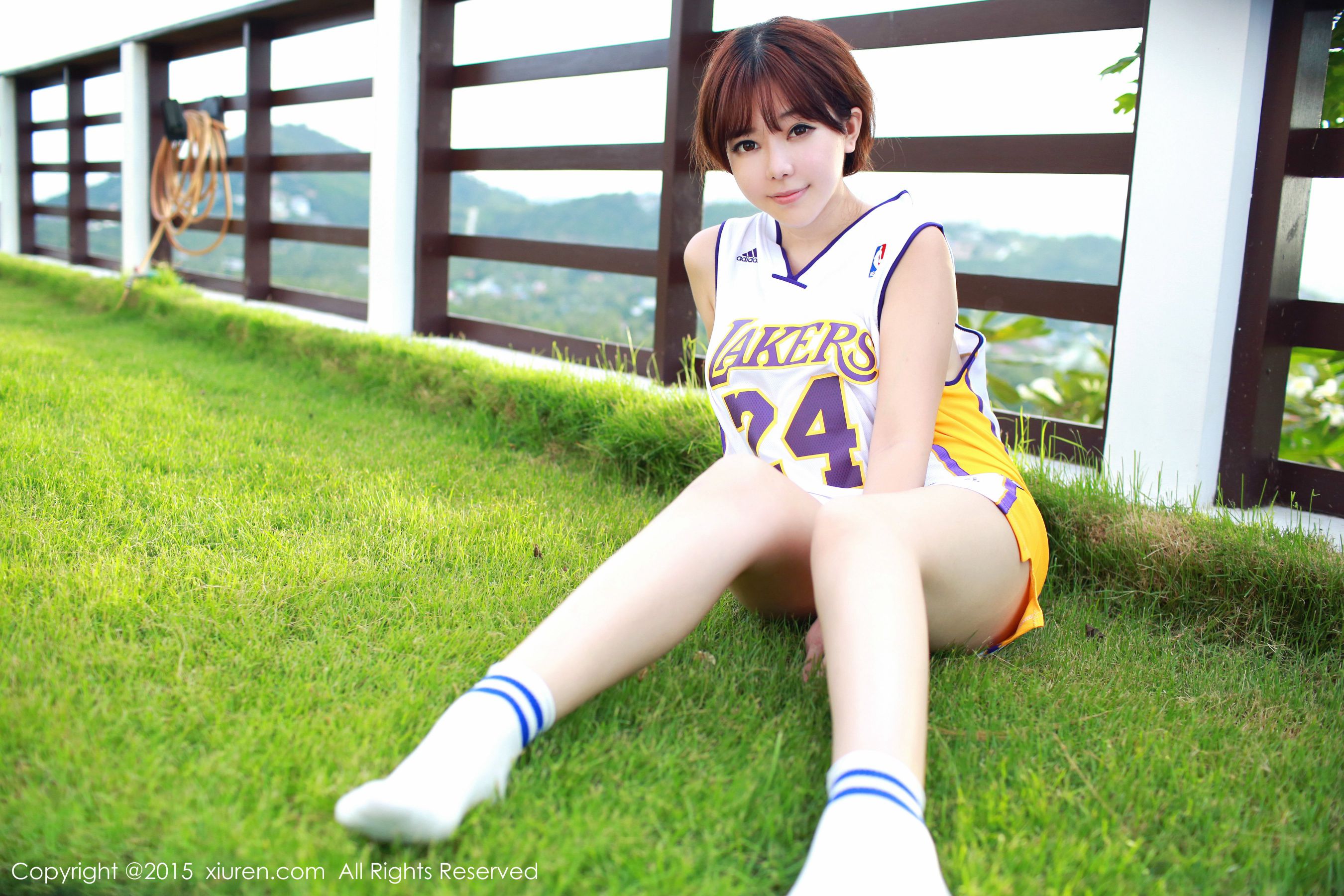 刘飞儿Faye《科比篮球服+布条内衣》 秀人网 No.452插图7