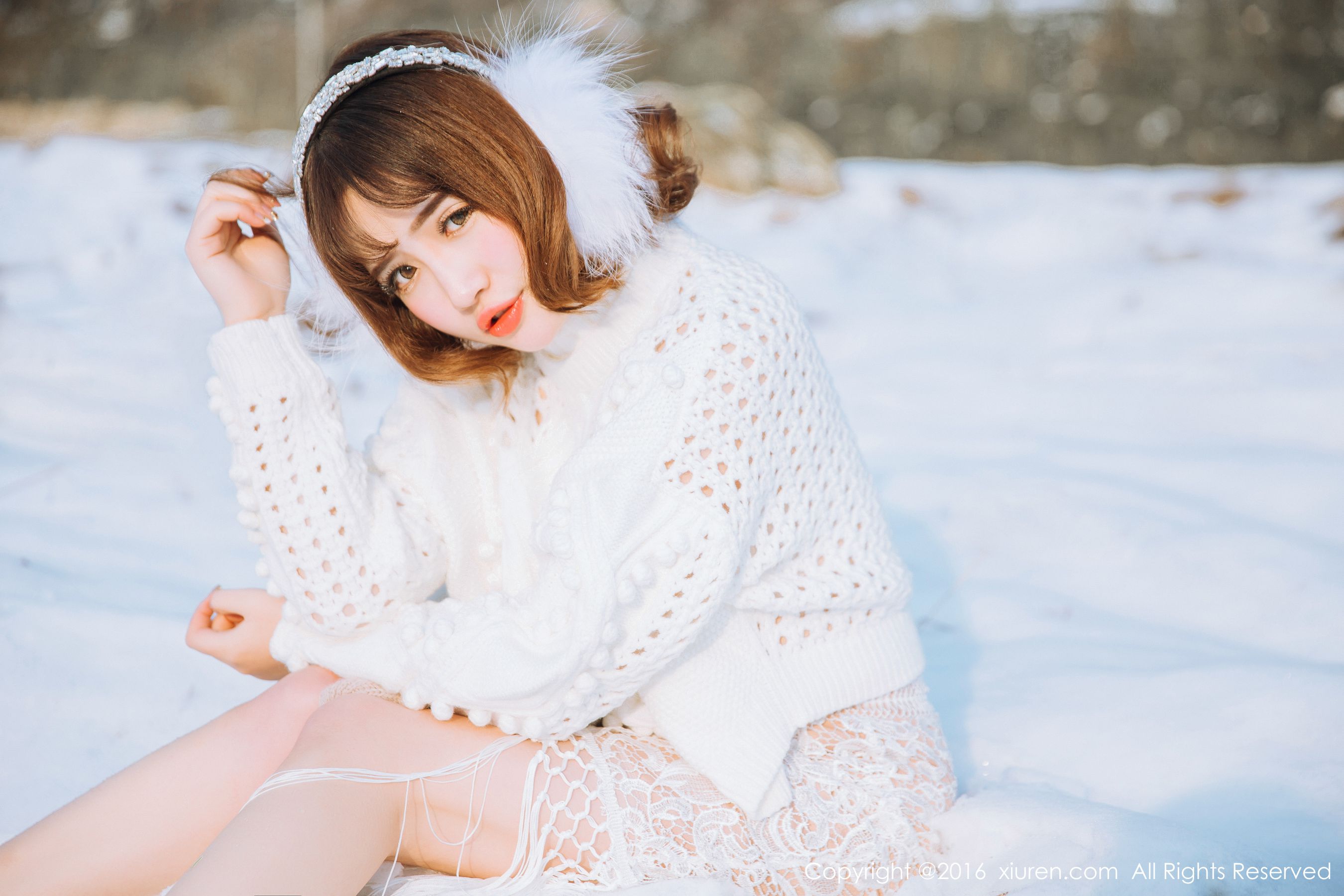 徐cake《新春雪景套图》 秀人网 No.484插图2