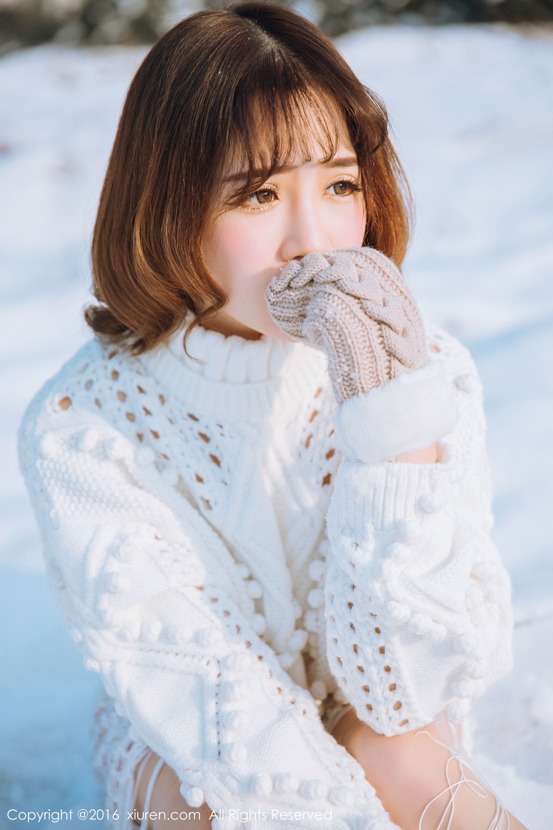徐cake《新春雪景套图》 秀人网 No.484插图1