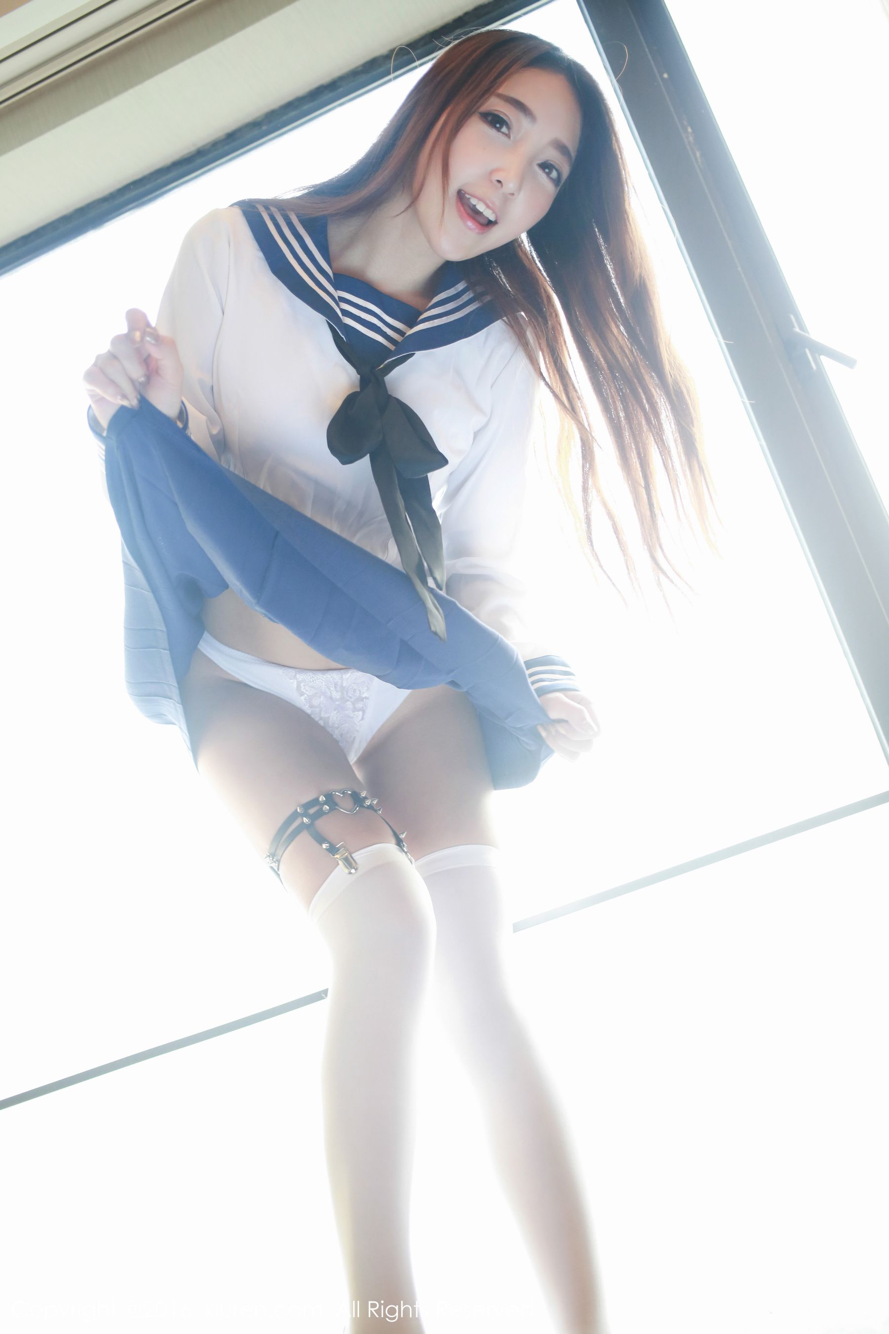 黄歆苑《学生装制服诱惑+抹胸内衣》 秀人网 No.486插图9