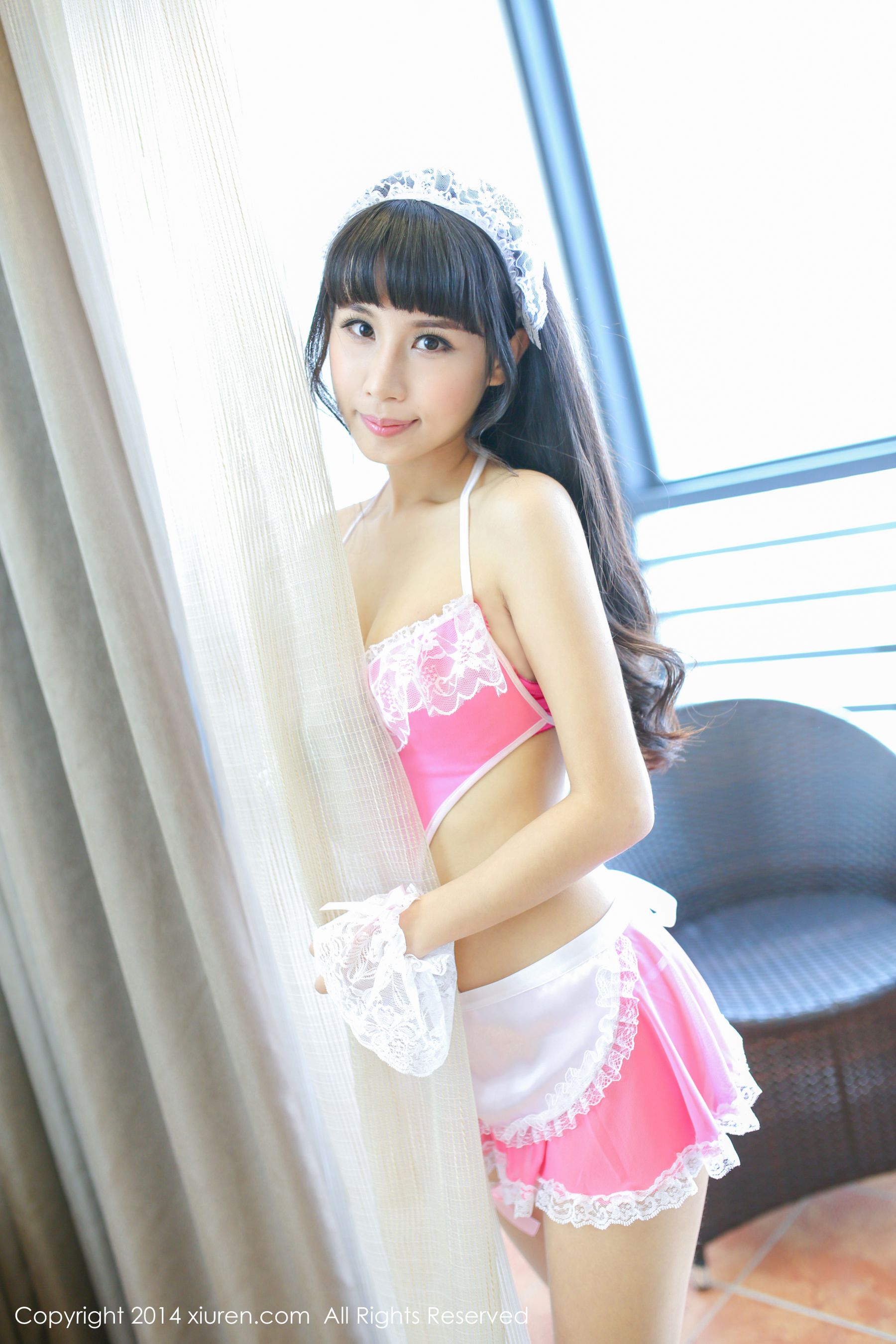 涵涵Blackangela《厨娘装+猫耳cosplay》 秀人网 No.132插图1