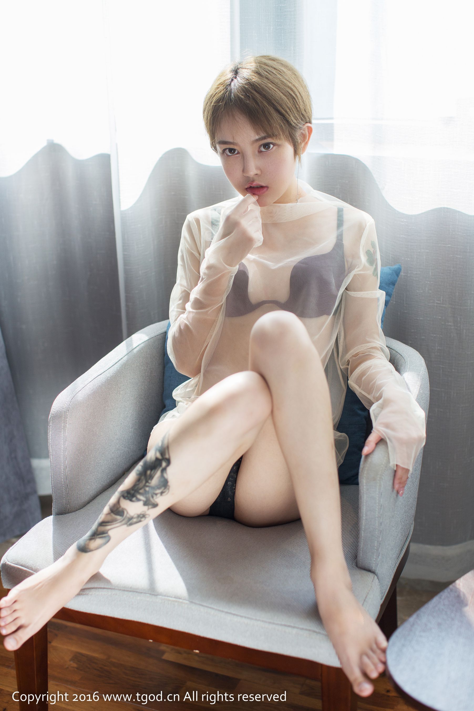 lynne黎茉《透视装短发妹子》 推女神/尤蜜荟插图4