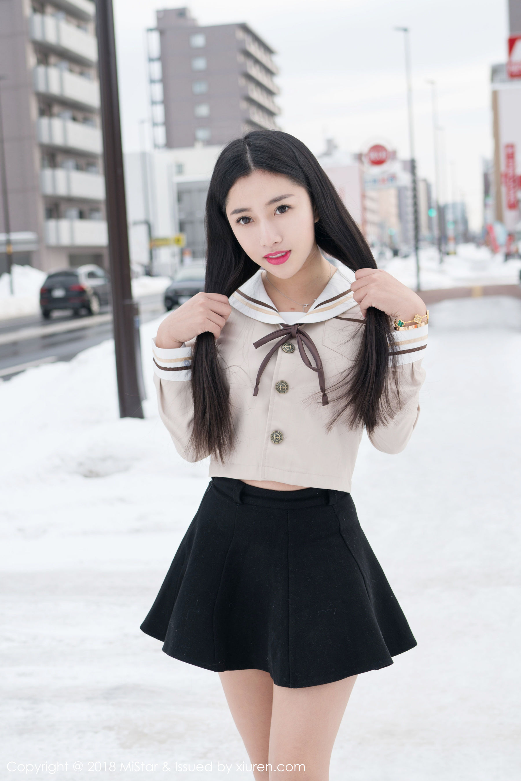 陈嘉嘉Tiffany《雪中有佳人+性感肚兜》 魅妍社 VOL.216插图2