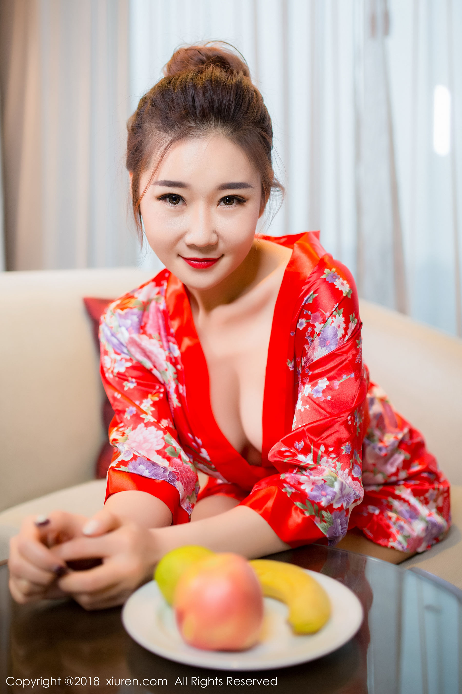 棉花糖candy《华丽和服+半透丝袜》 秀人 No.892插图3