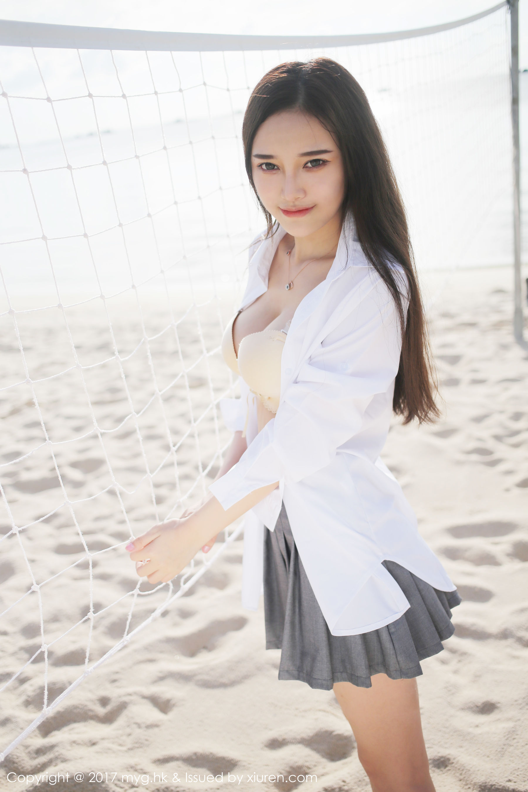 唐琪儿il《海边白衬衫+短裙系列》 美媛馆 VOL.259