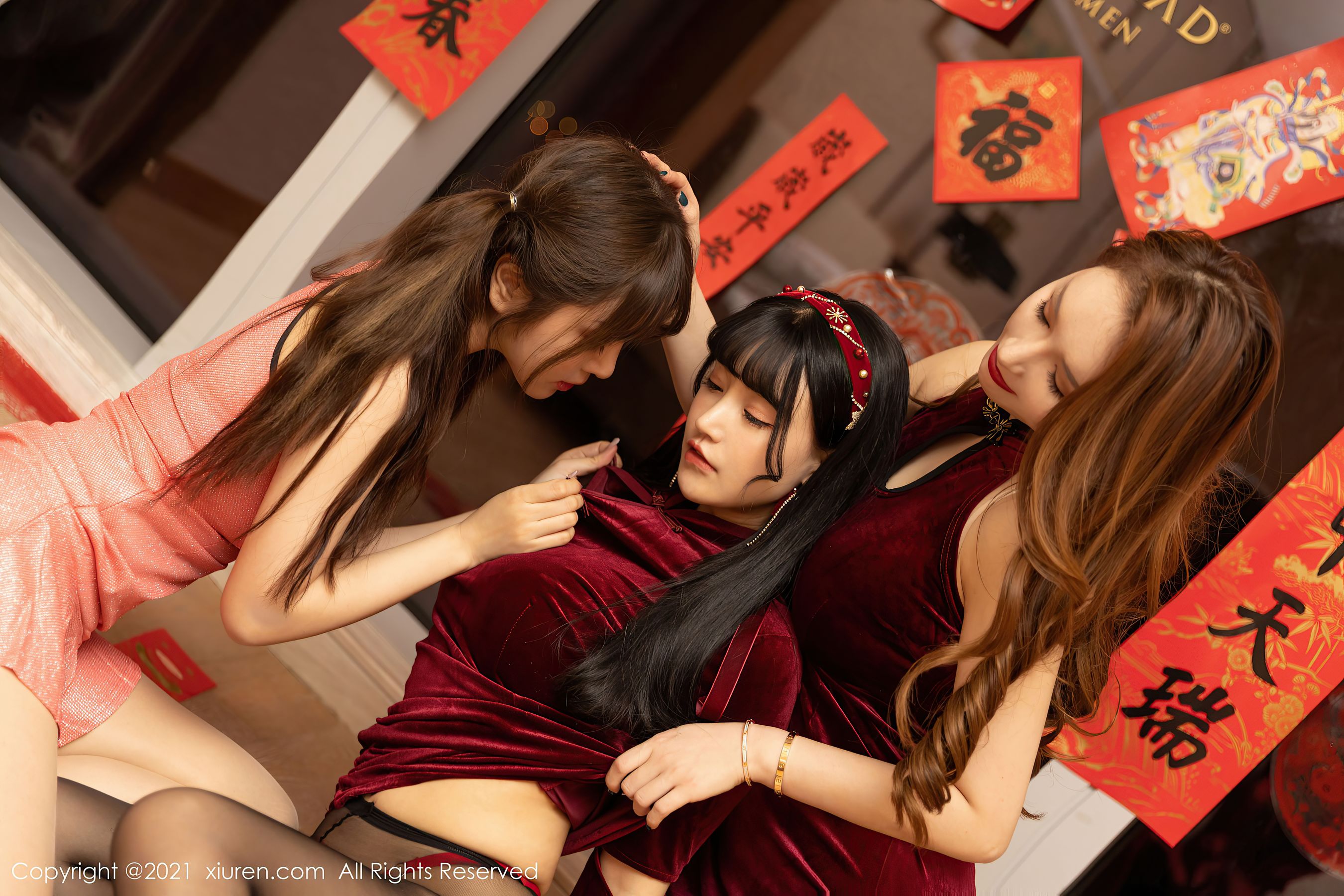 秀人XIUREN No.3096 @Egg-尤妮丝&amp;@王雨纯&amp;@朱可儿Flower插图8
