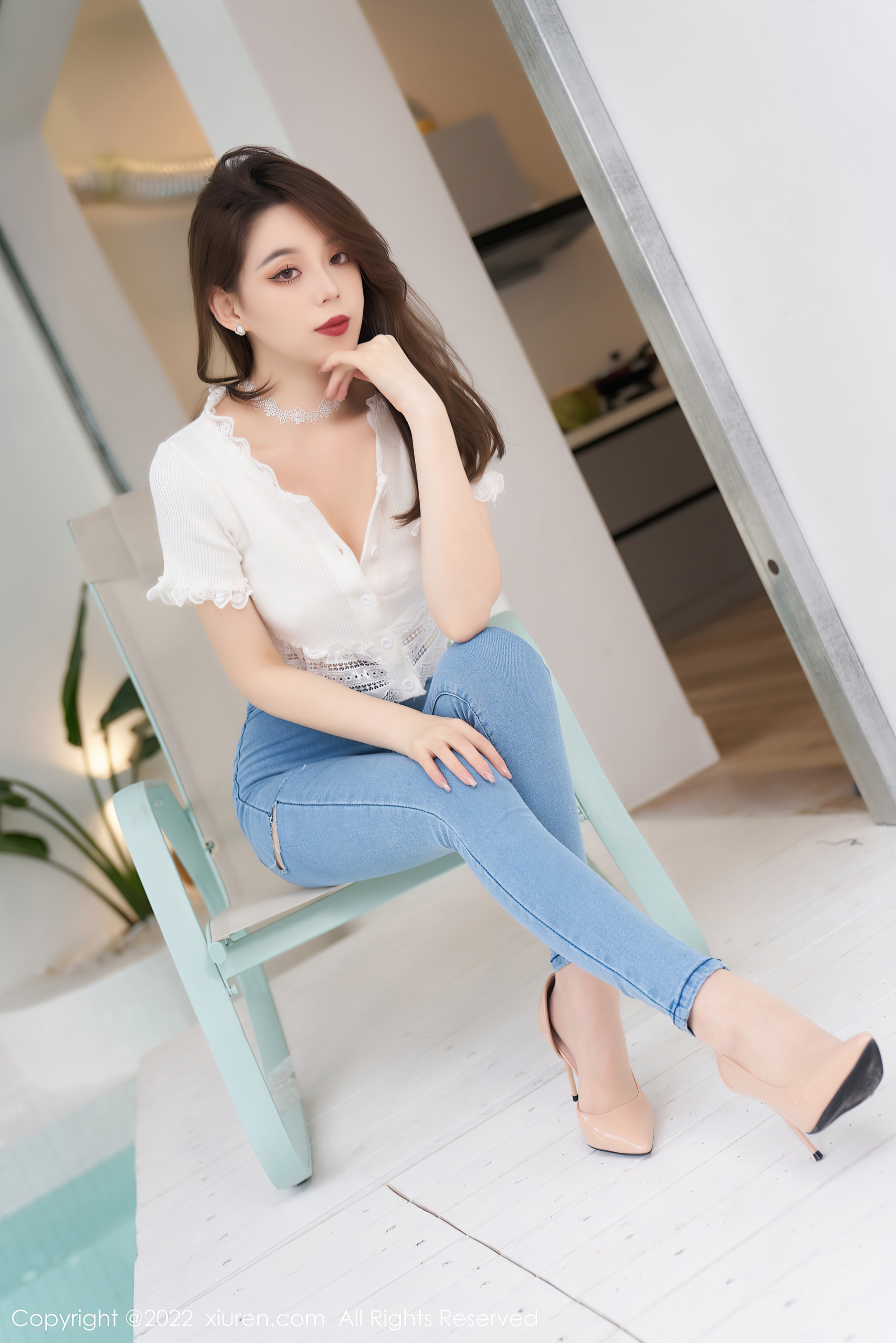 秀人网 No.4633 言沫 牛仔裤美腿插图6