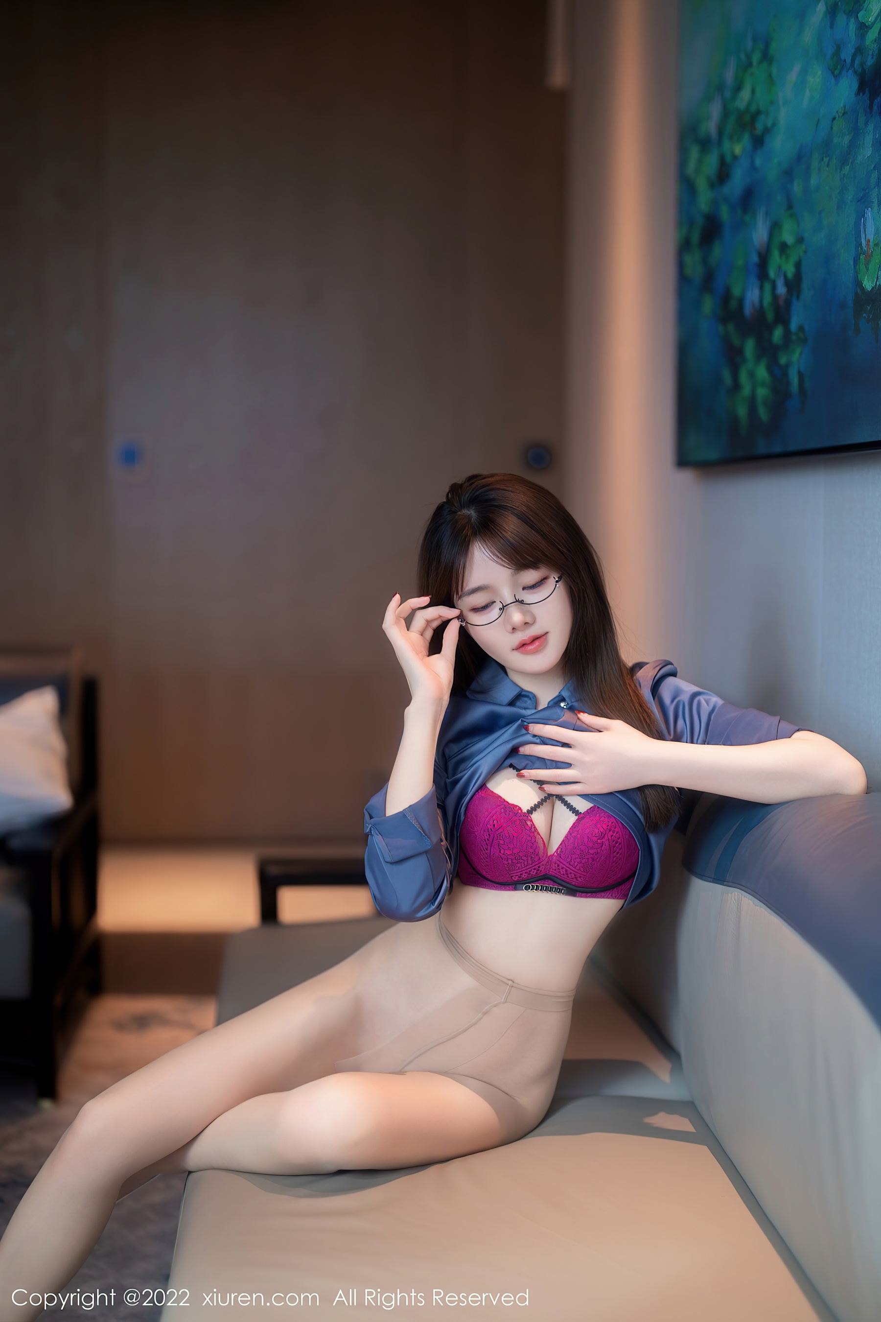 秀人网 No.5419 婠婠么 丝袜眼镜娘插图3