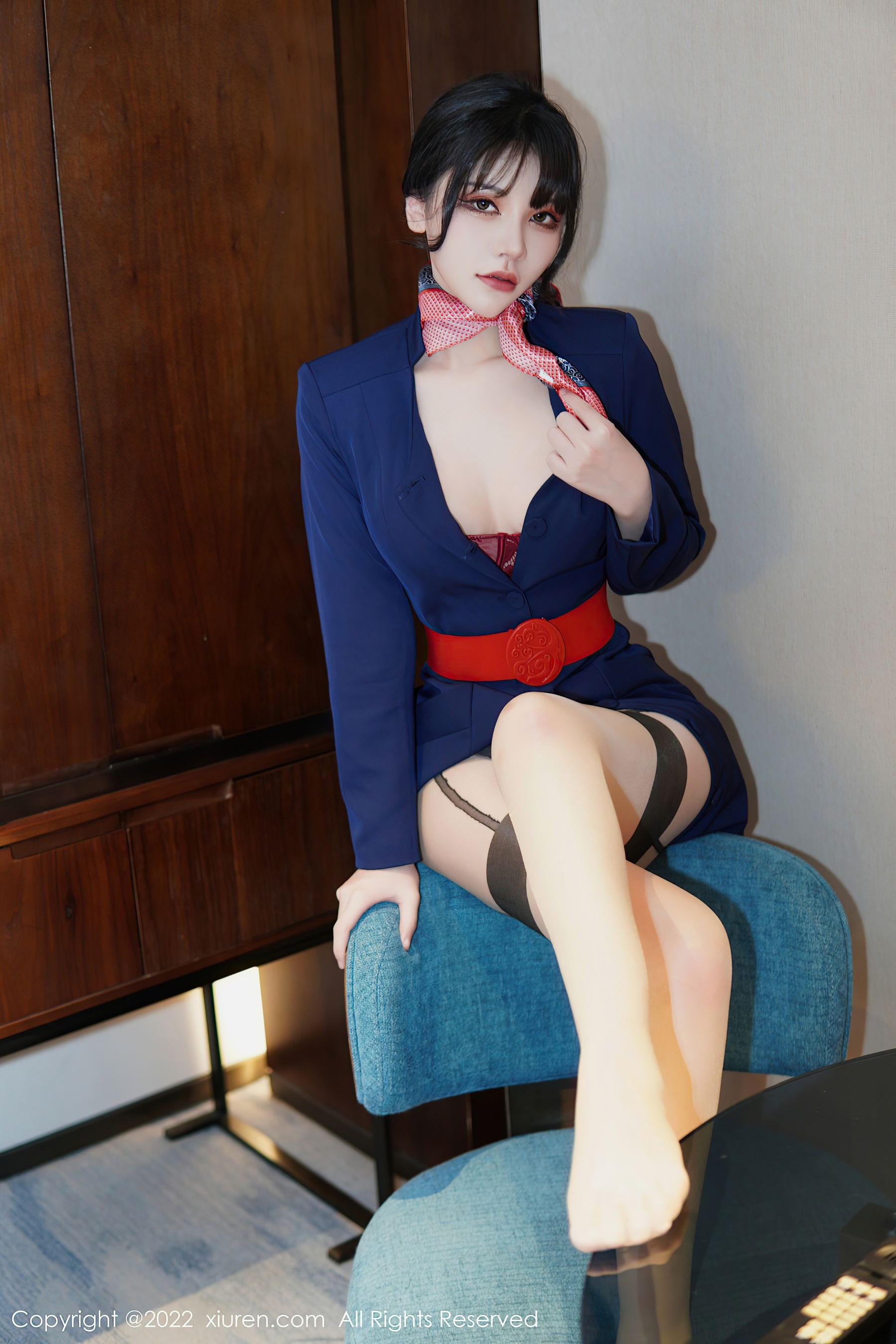 秀人网 No.6048 桃桃子_ 空姐制服插图8