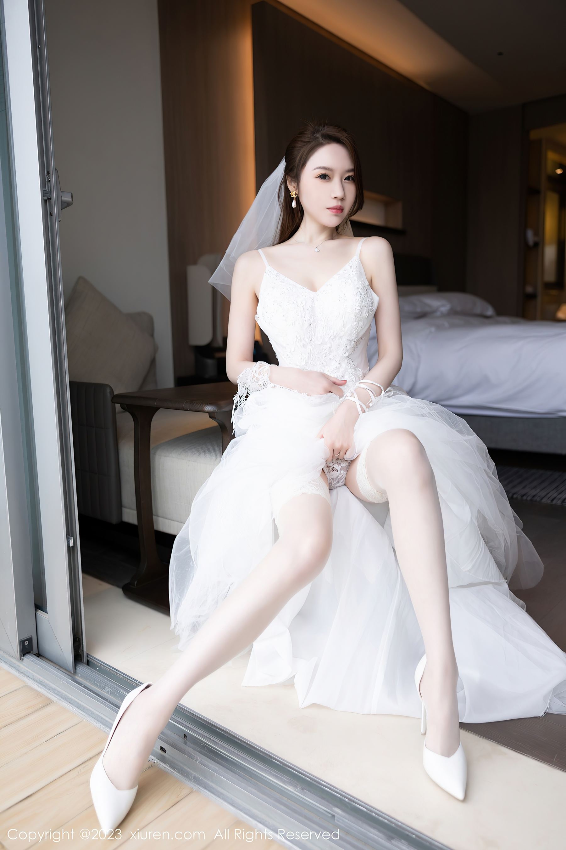 秀人网 No.6120 梦心玥 婚纱服插图1