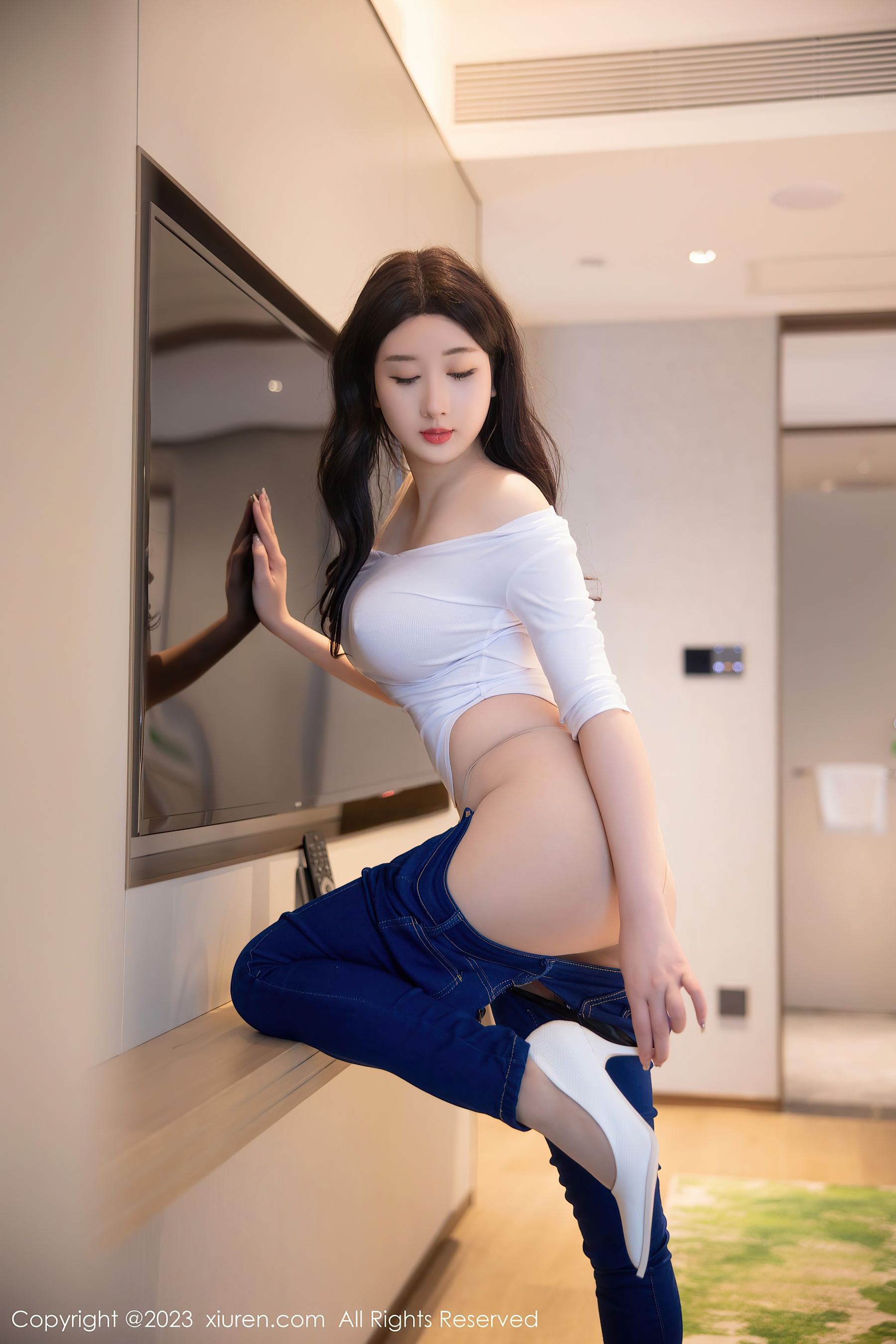 秀人网 No.6570 江真真 牛仔裤美臀插图9