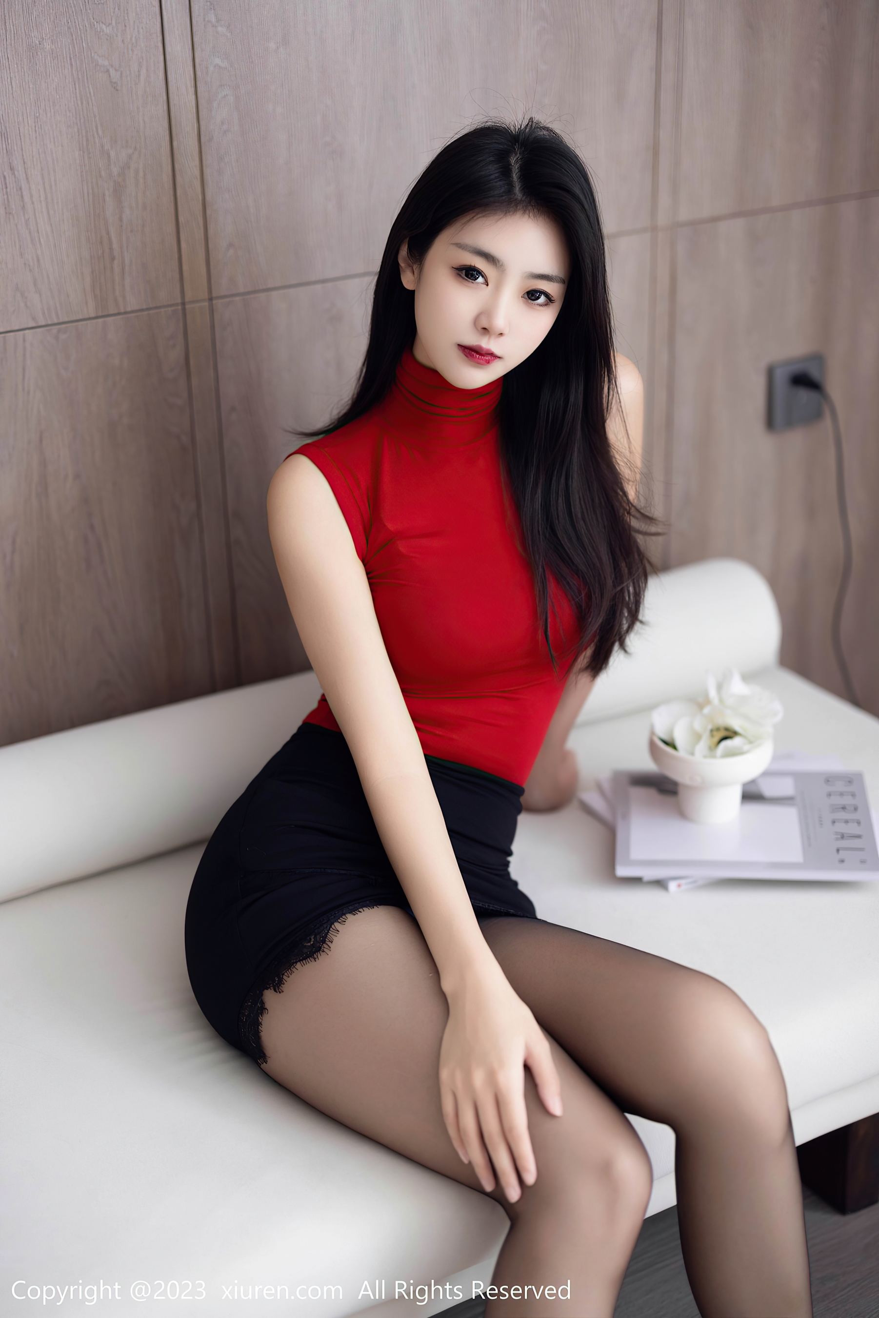 秀人网 No.6883 可樂Vicky 黑丝美腿插图5