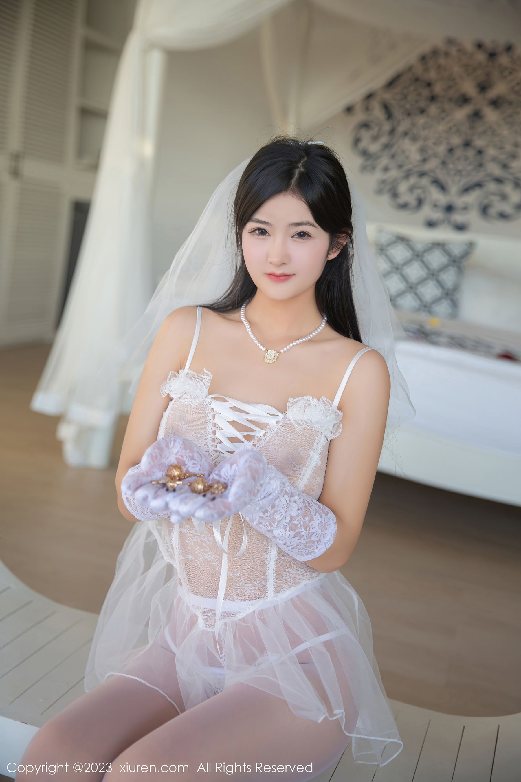 秀人网 No.6994 谭小灵 婚纱美腿插图9