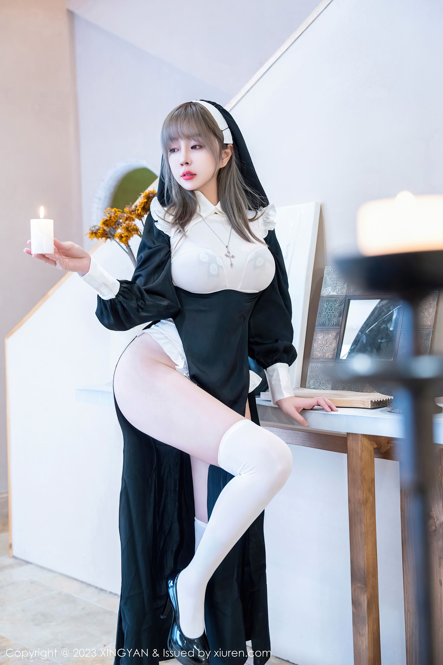 星颜社 VOL.187 王雨纯 修女服美臀