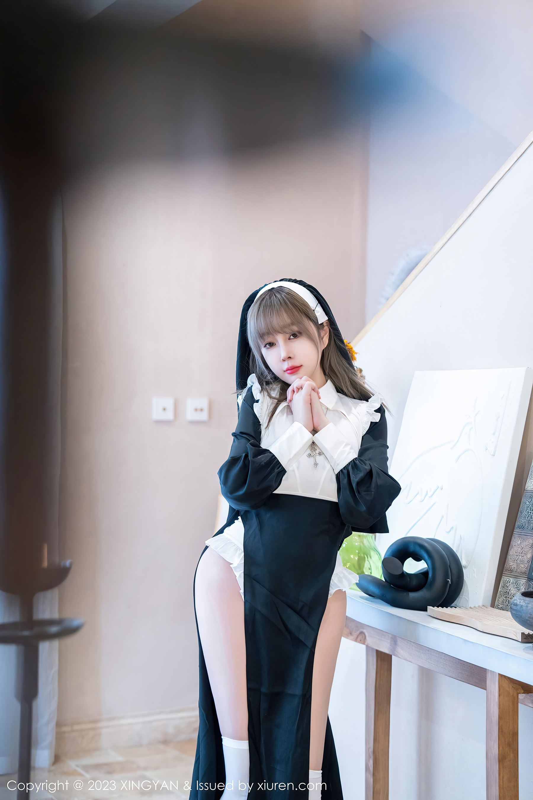 星颜社 VOL.187 王雨纯 修女服美臀插图6