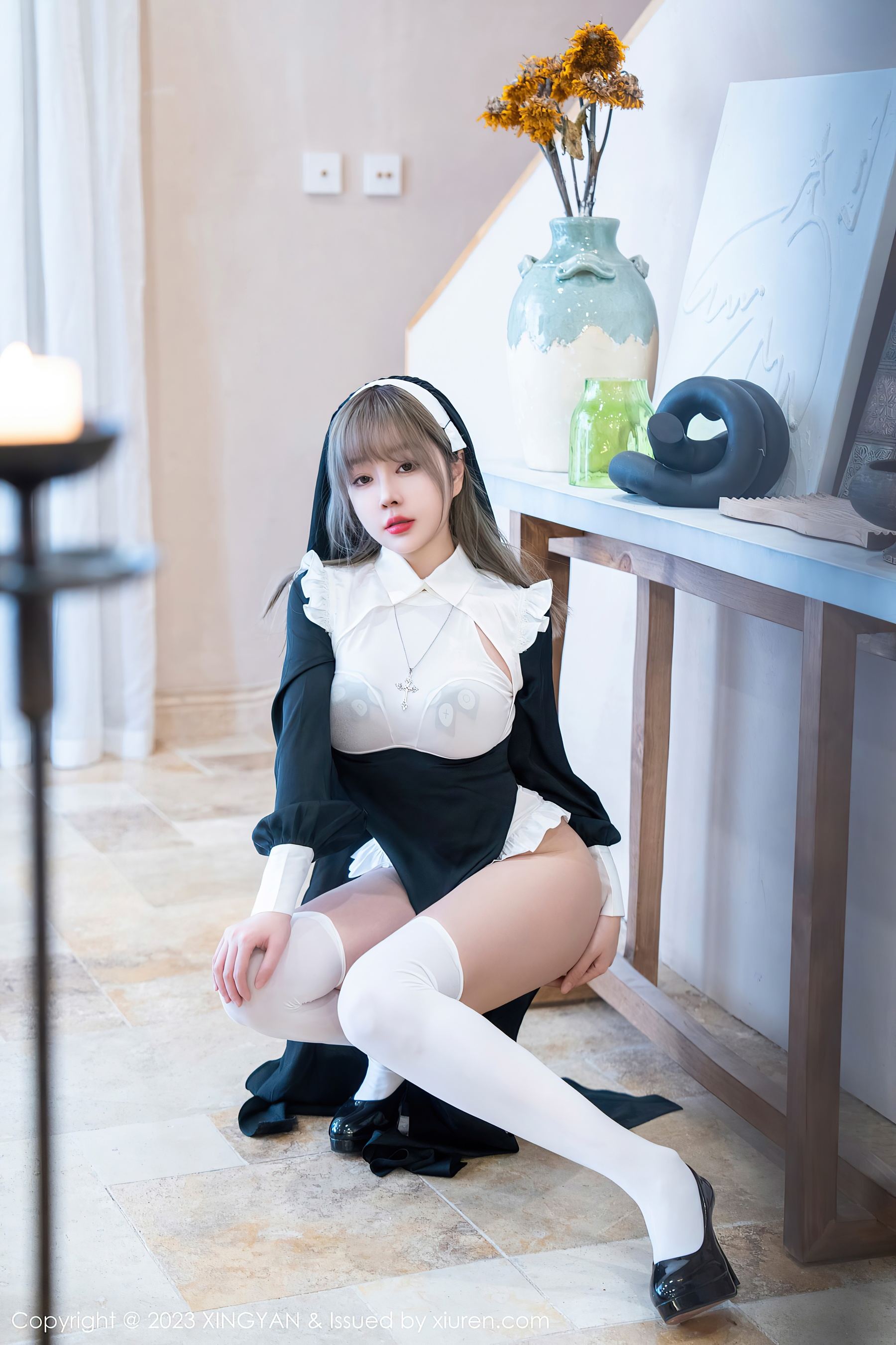 星颜社 VOL.187 王雨纯 修女服美臀插图9