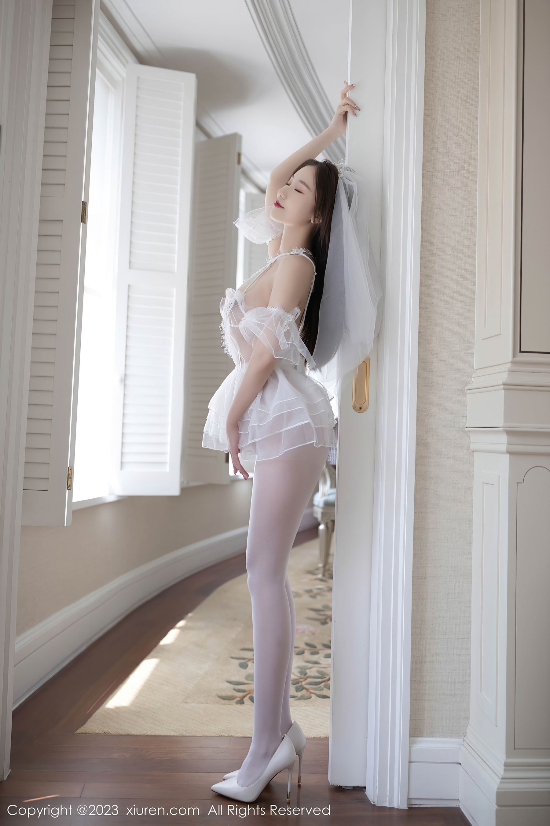 秀人网 No.7104 杏子Yada 婚纱美腿插图7