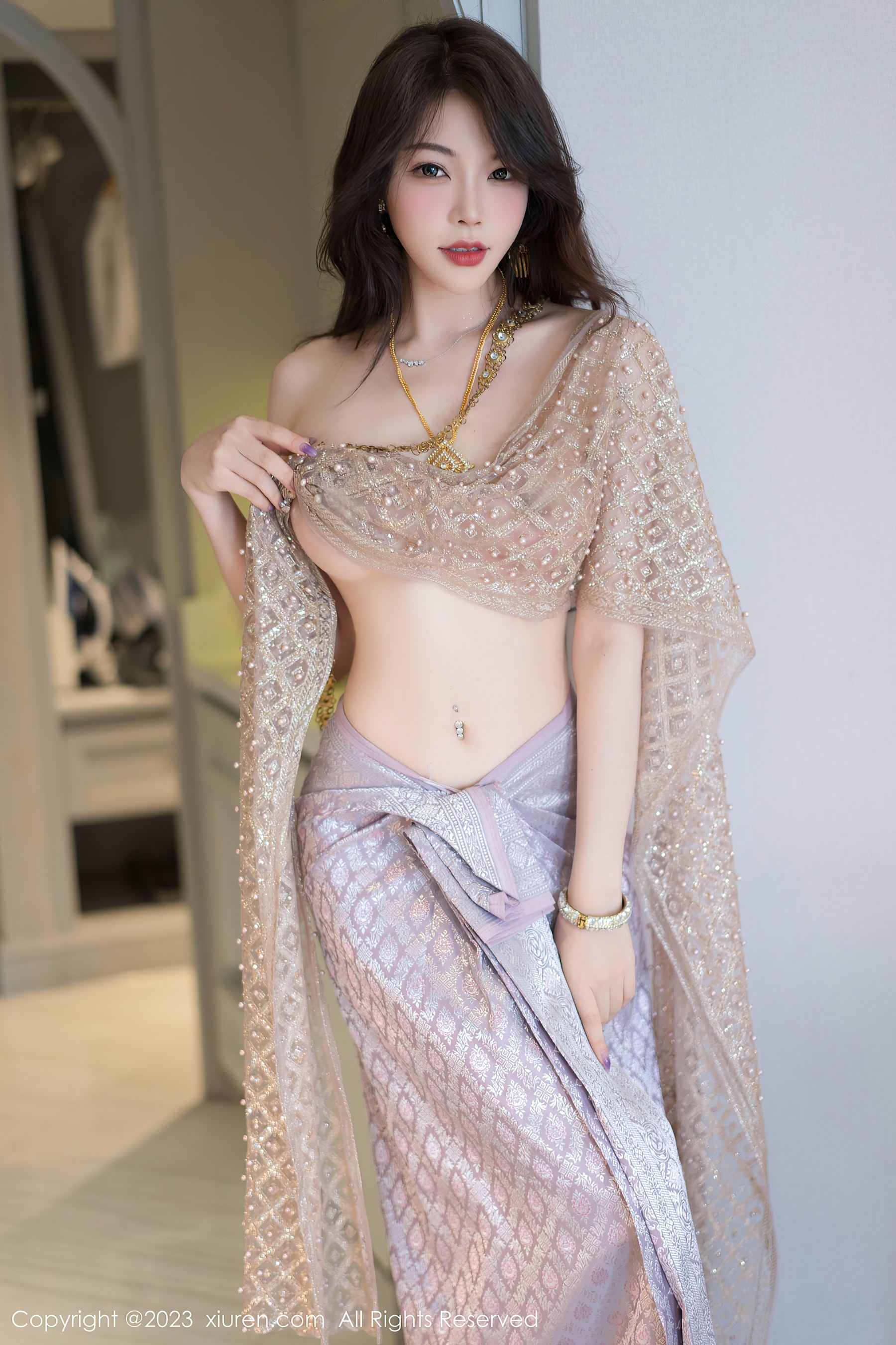 秀人网 No.7164 徐莉芝Booty 长裙美腿插图1