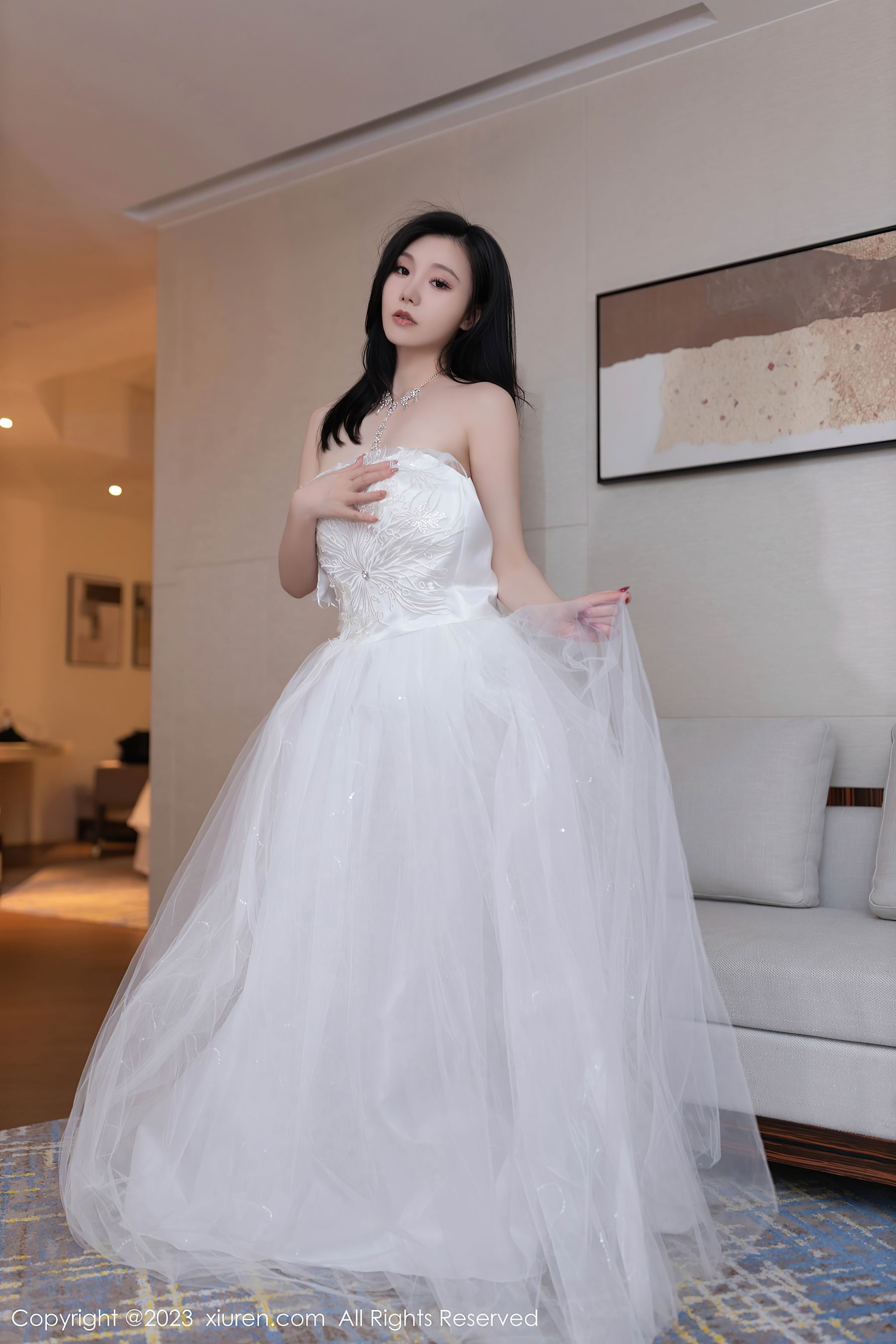 秀人网 No.7201 安然anran 婚纱美腿插图2