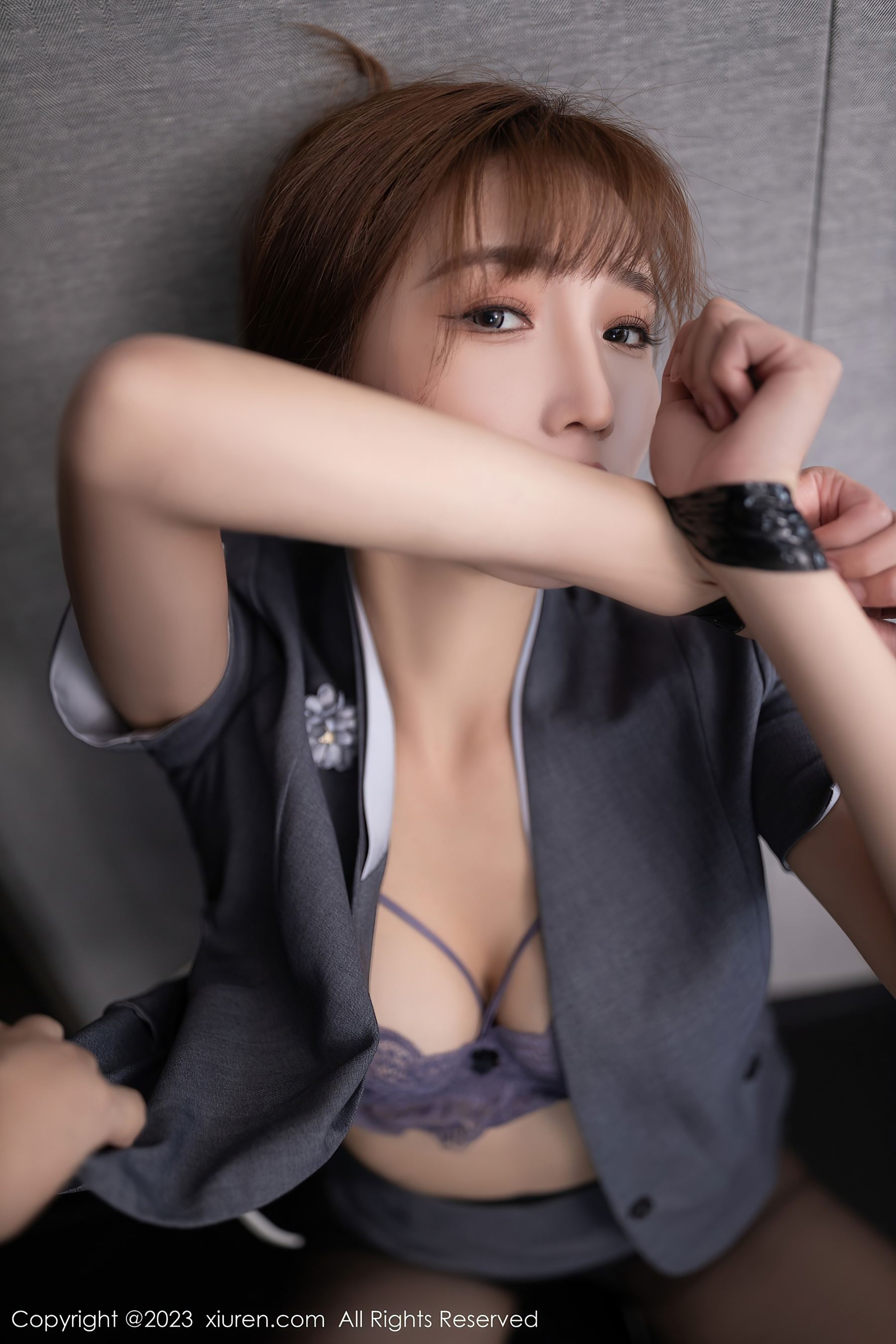 秀人网 No.7423 陆萱萱 黑色美腿插图2