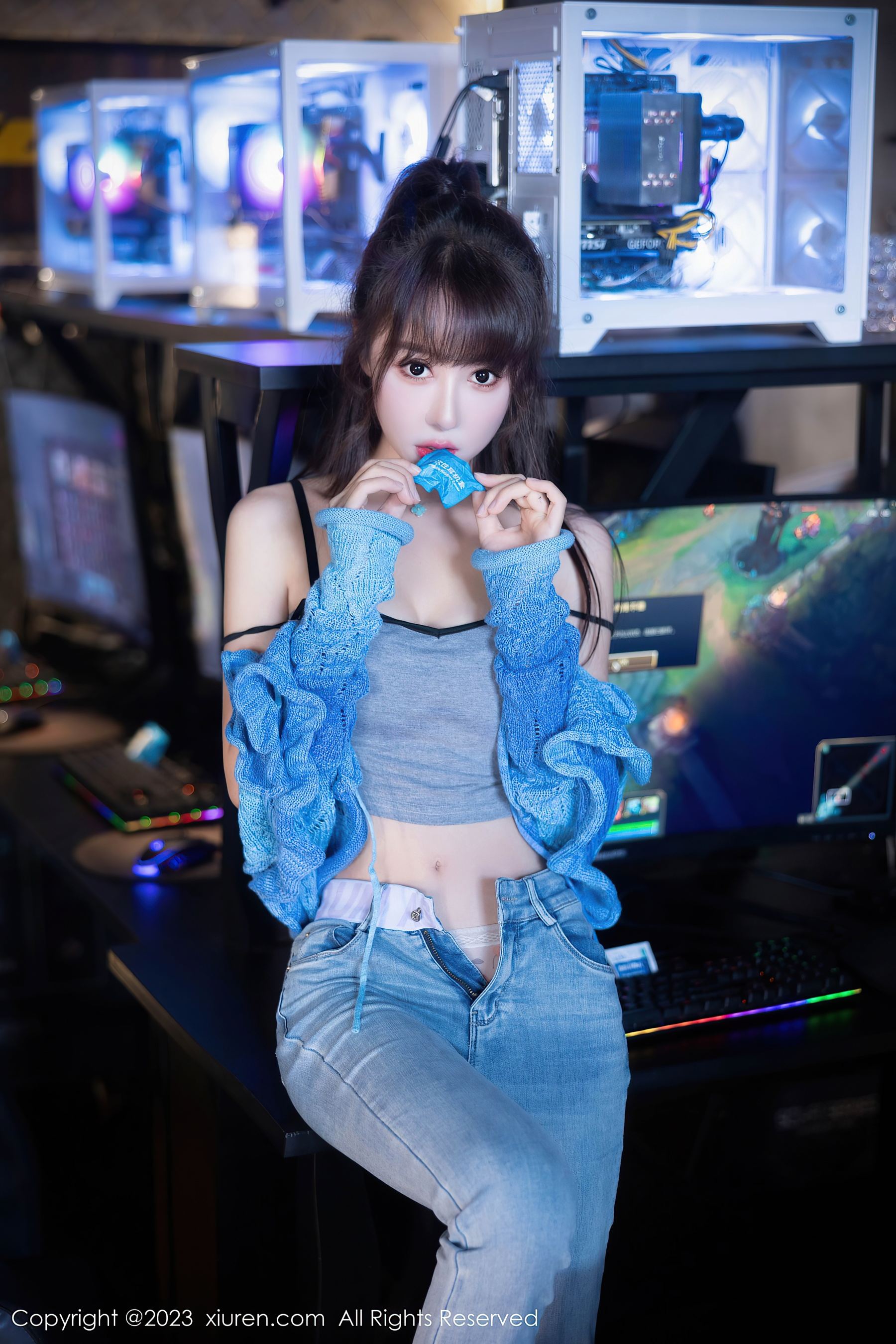 秀人网 No.7540 白笑笑 牛仔裤美腿插图3