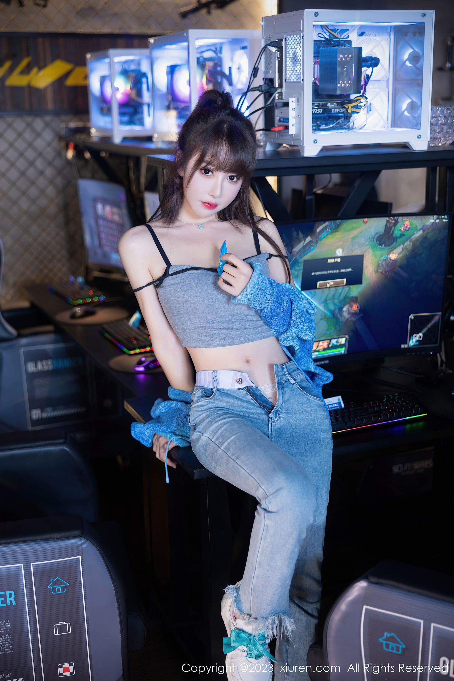 秀人网 No.7540 白笑笑 牛仔裤美腿插图4