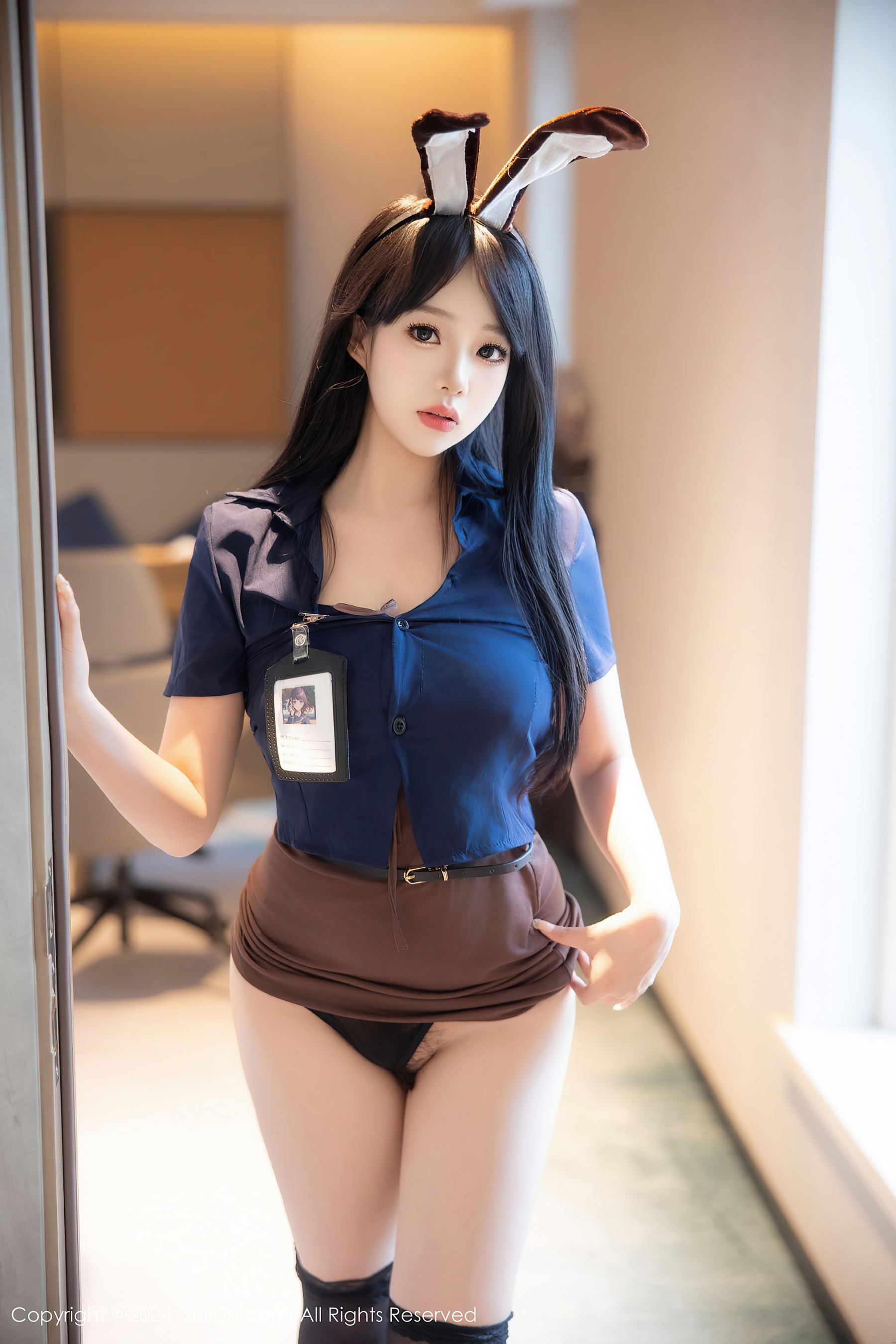 秀人网 No.9083 黎秋秋 黑丝美腿