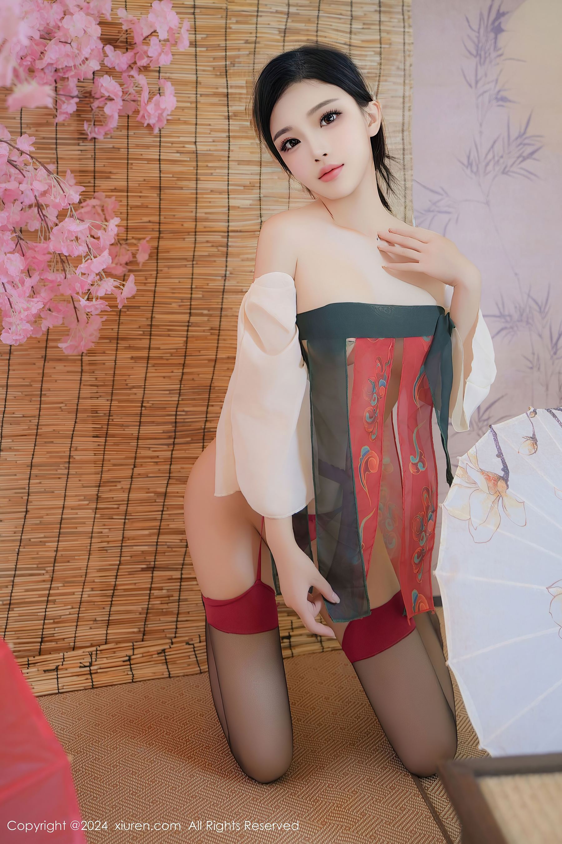 秀人网 No.9351 妙可可Cheese 黑丝美腿插图1