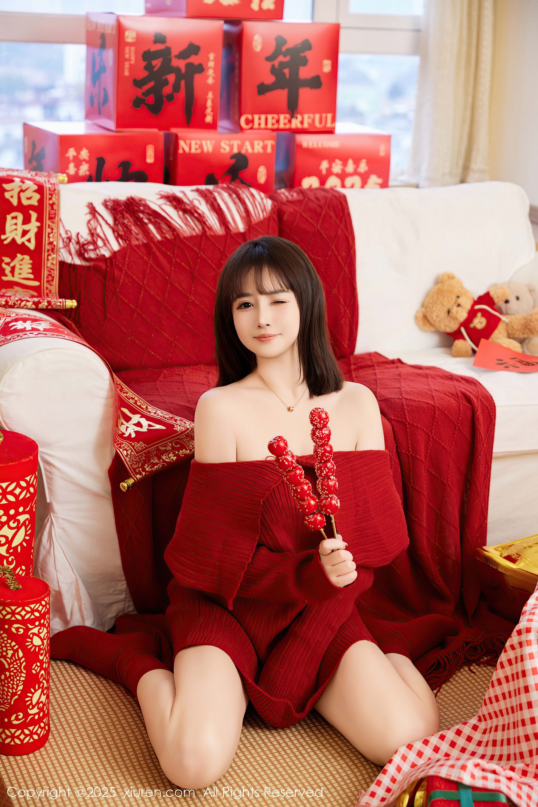 秀人网 No.9818 养乐多Doll 新年主题插图2