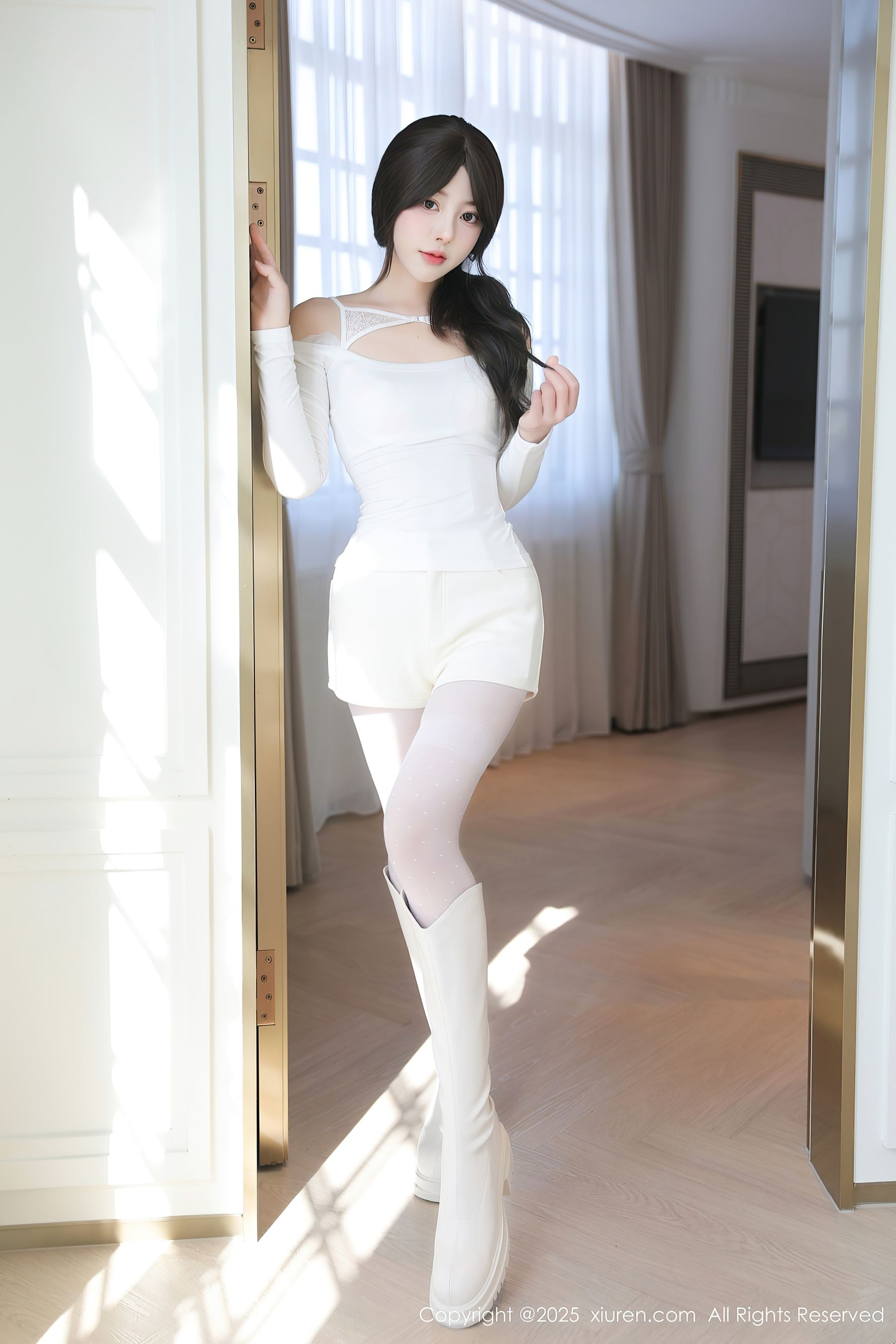 秀人网 No.9887 桃妖夭 黑丝美腿插图1