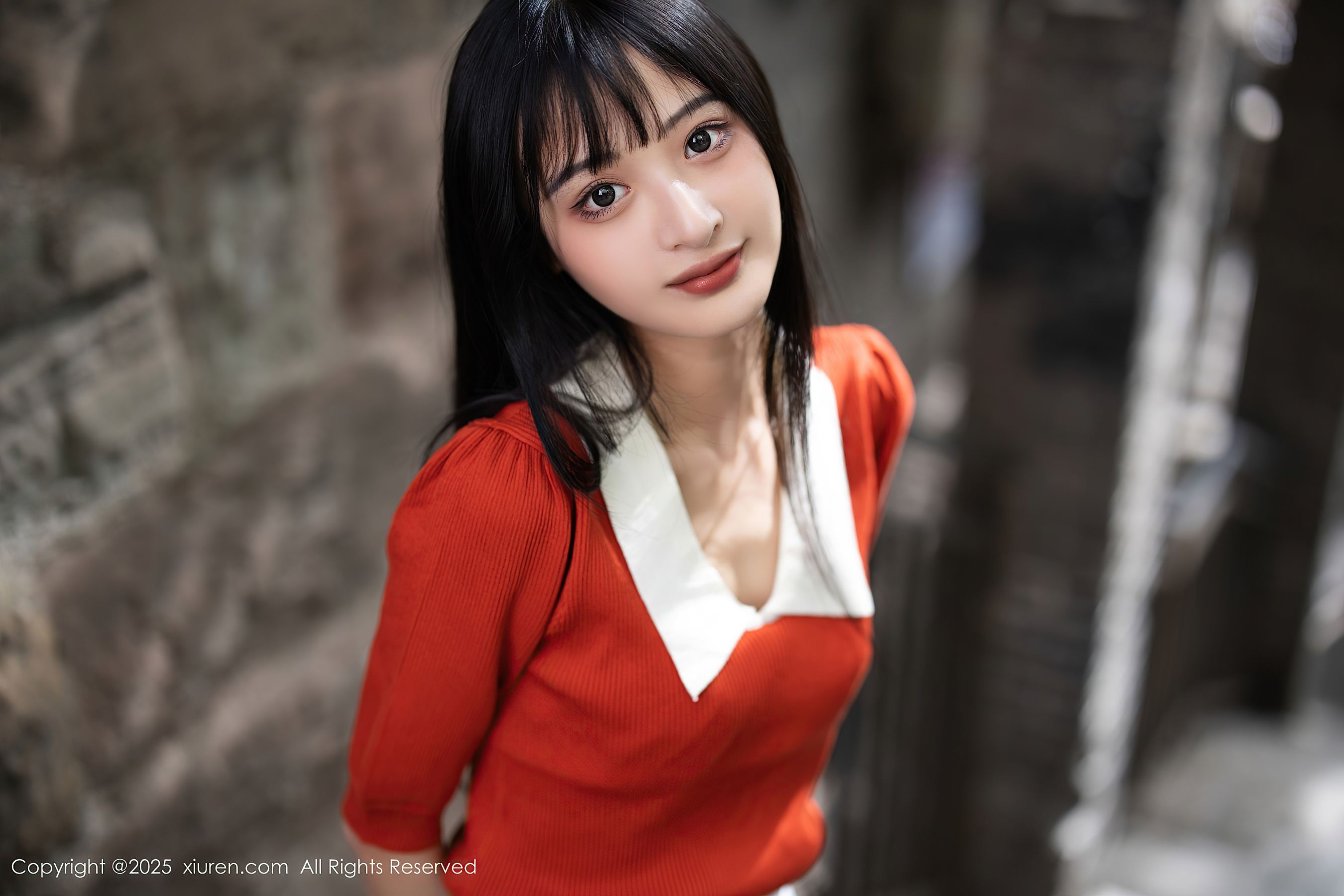 秀人网 No.10247 茂木希子 橙色T恤插图1