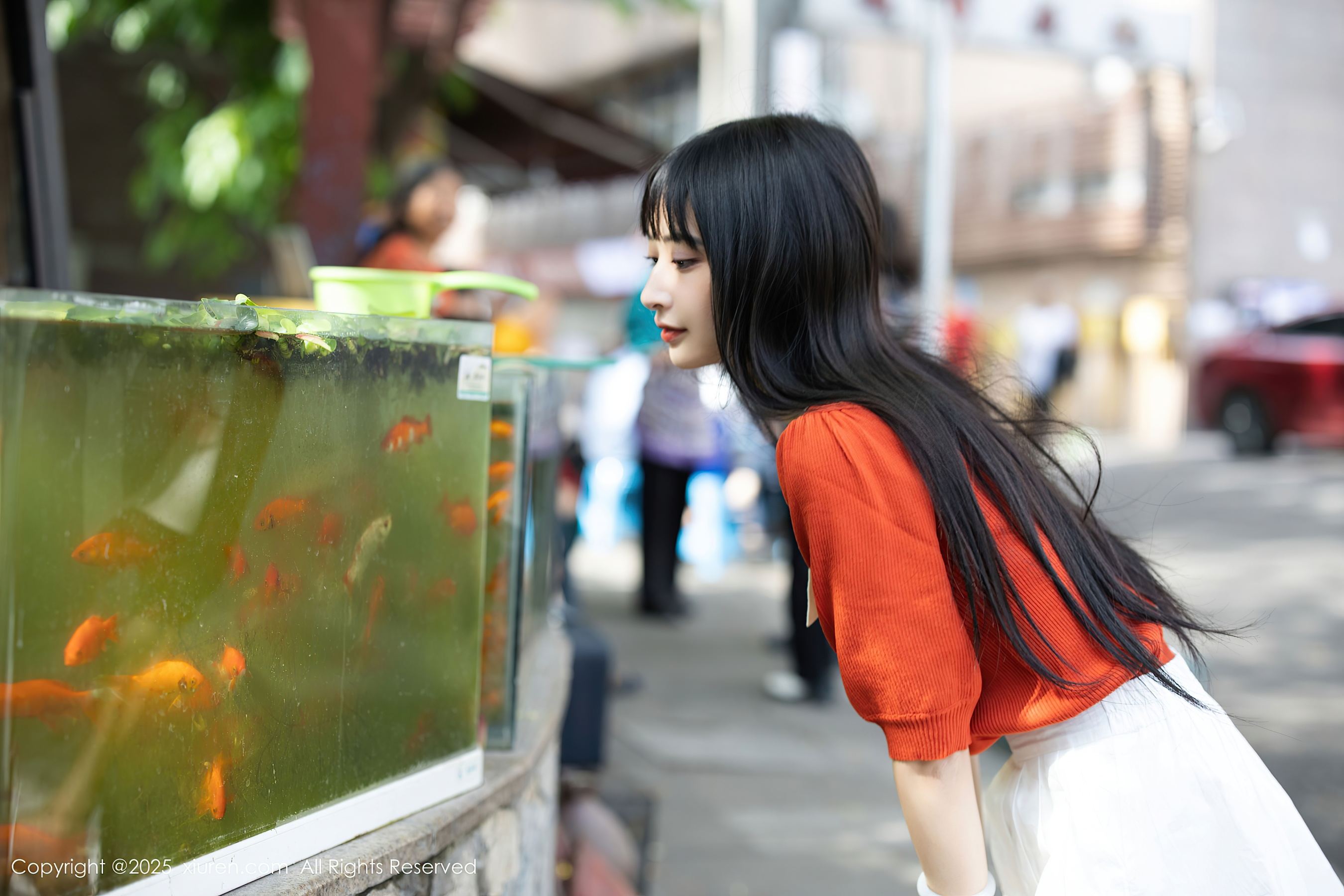 秀人网 No.10247 茂木希子 橙色T恤插图9