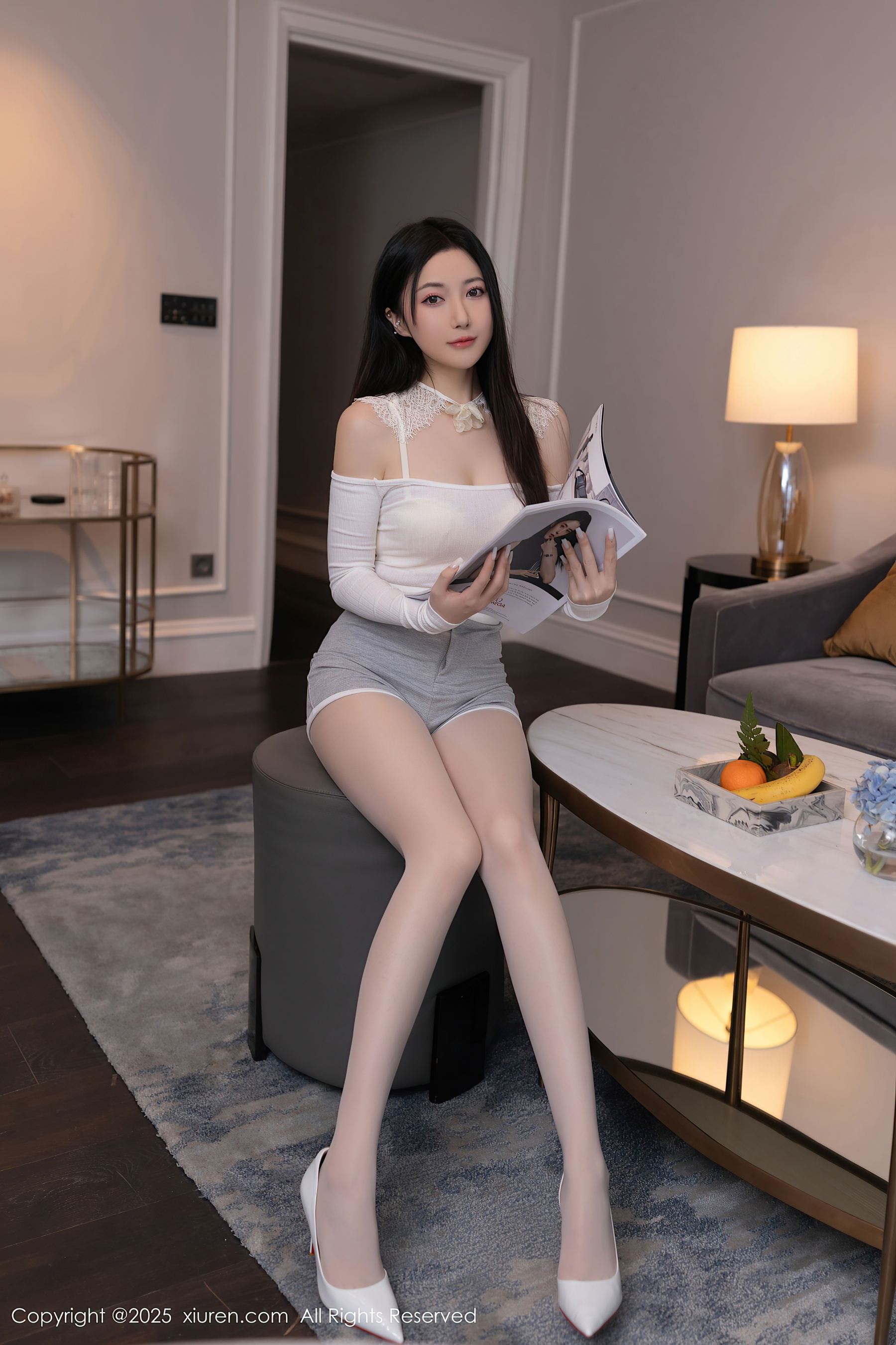 秀人网 No.10261 鱼子酱Fish 白色丝袜插图2