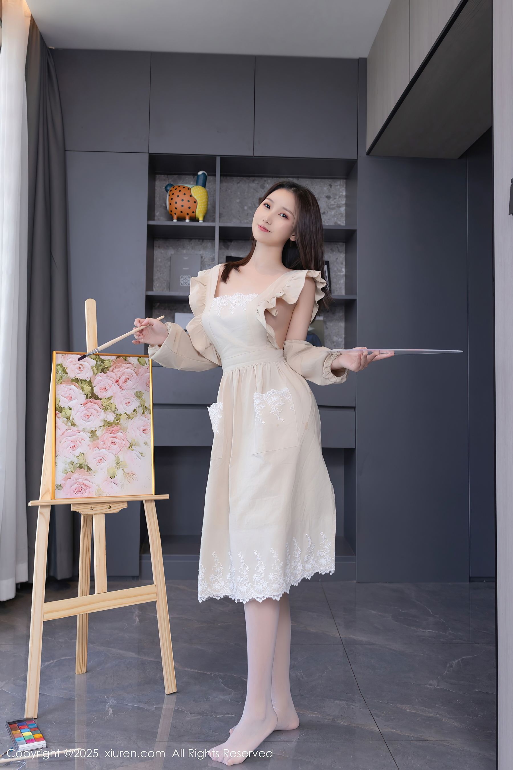 秀人网 No.10308 杏子Yada 白色丝袜插图2