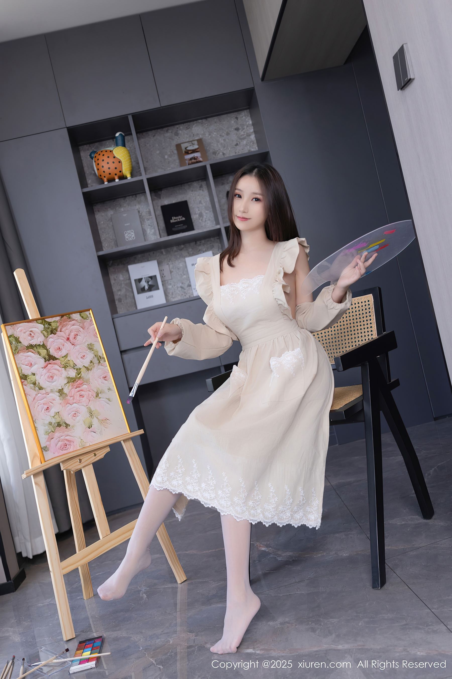 秀人网 No.10308 杏子Yada 白色丝袜插图3