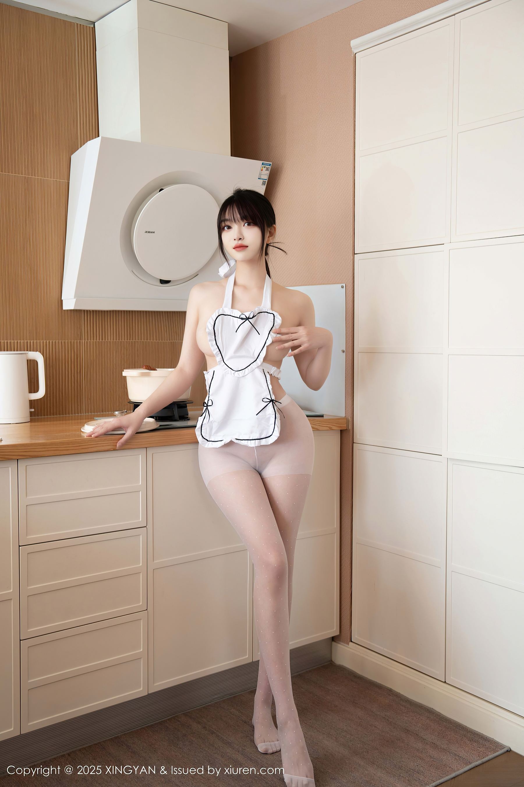 星颜社 VOL.342 白露lulu 白色围裙插图8